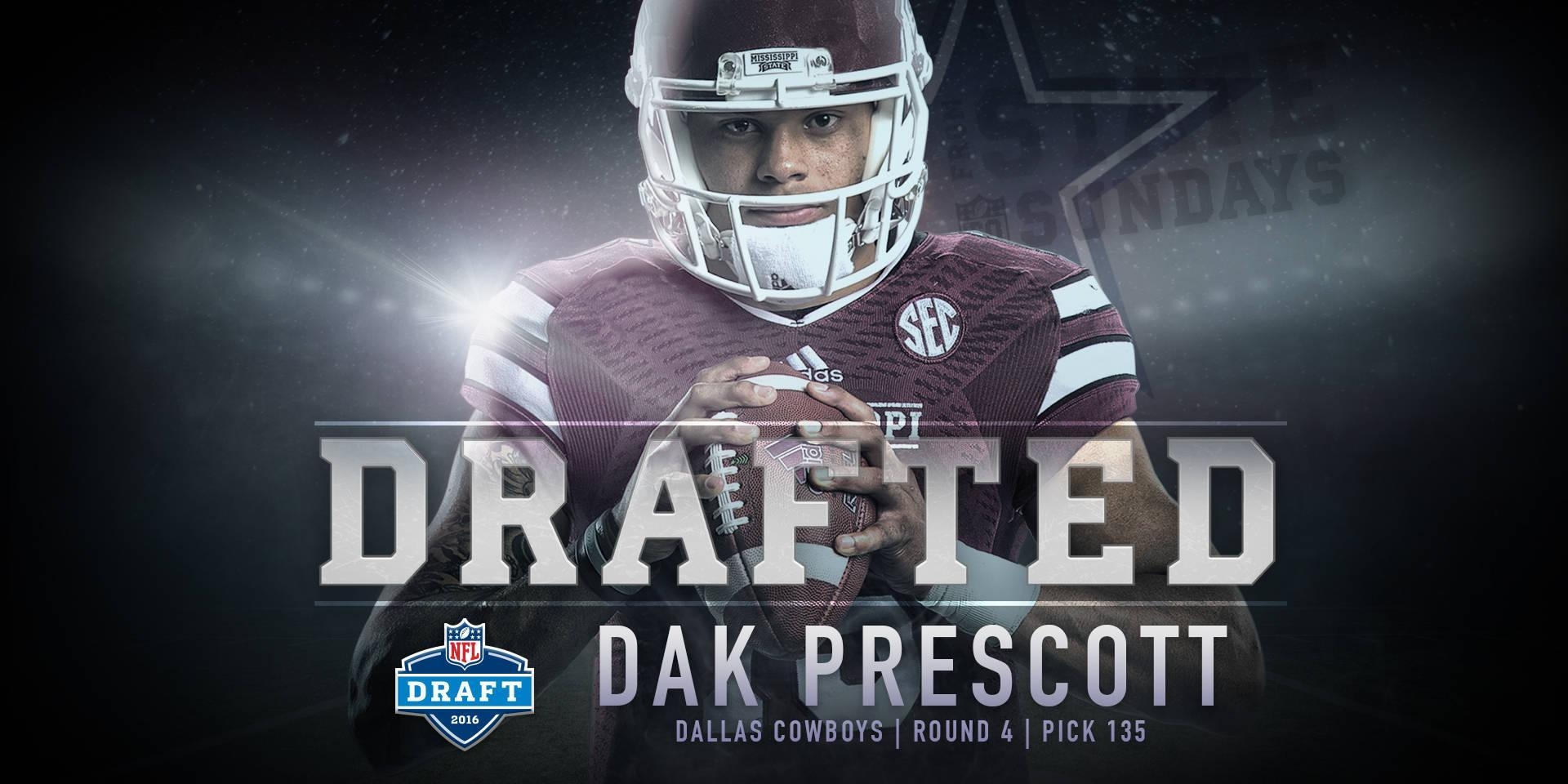 1920x960 Dak Prescott Selected By Dallas Cowboys in Round 4 of NFL Draft, Dual Screen