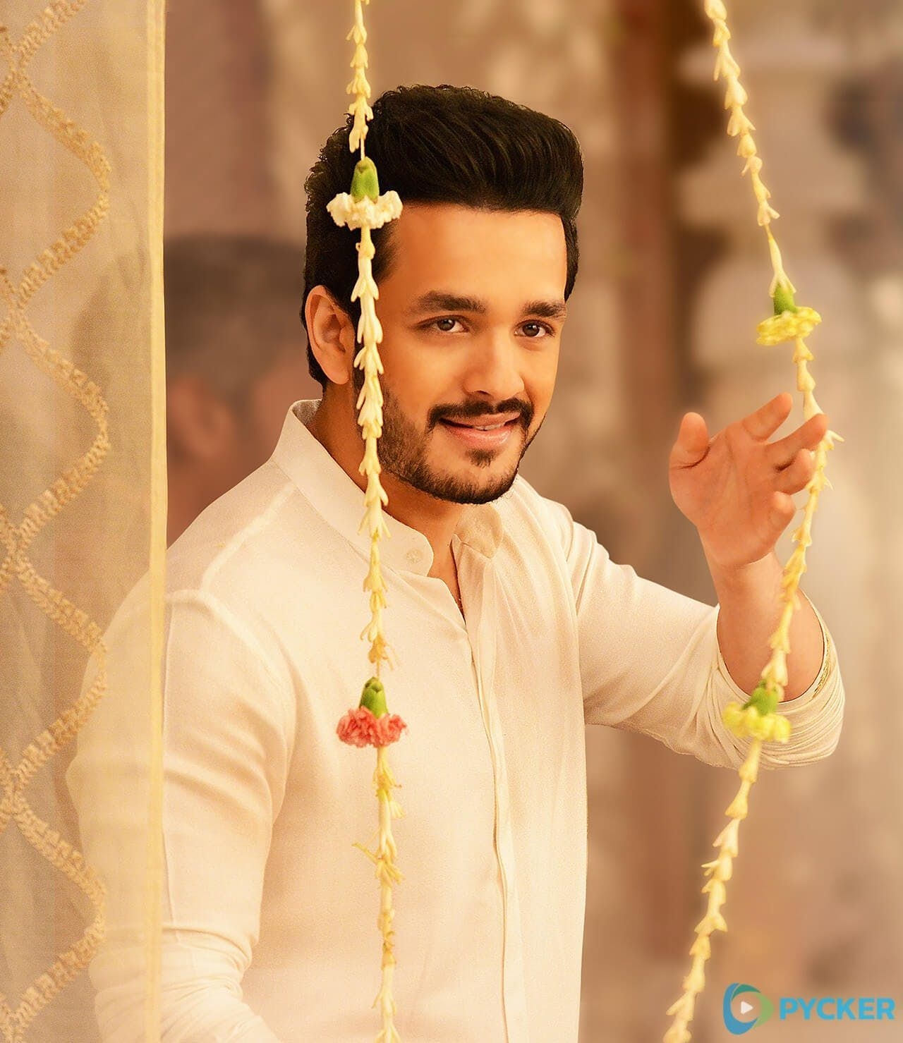 1280x1480 Akhil Akkineni wedding look #indianfashion #indianwedding #indianwear #AkhilAkkineni #flowers #decoración #b. Hello movie, Most handsome actors, Love couple photo, Phone