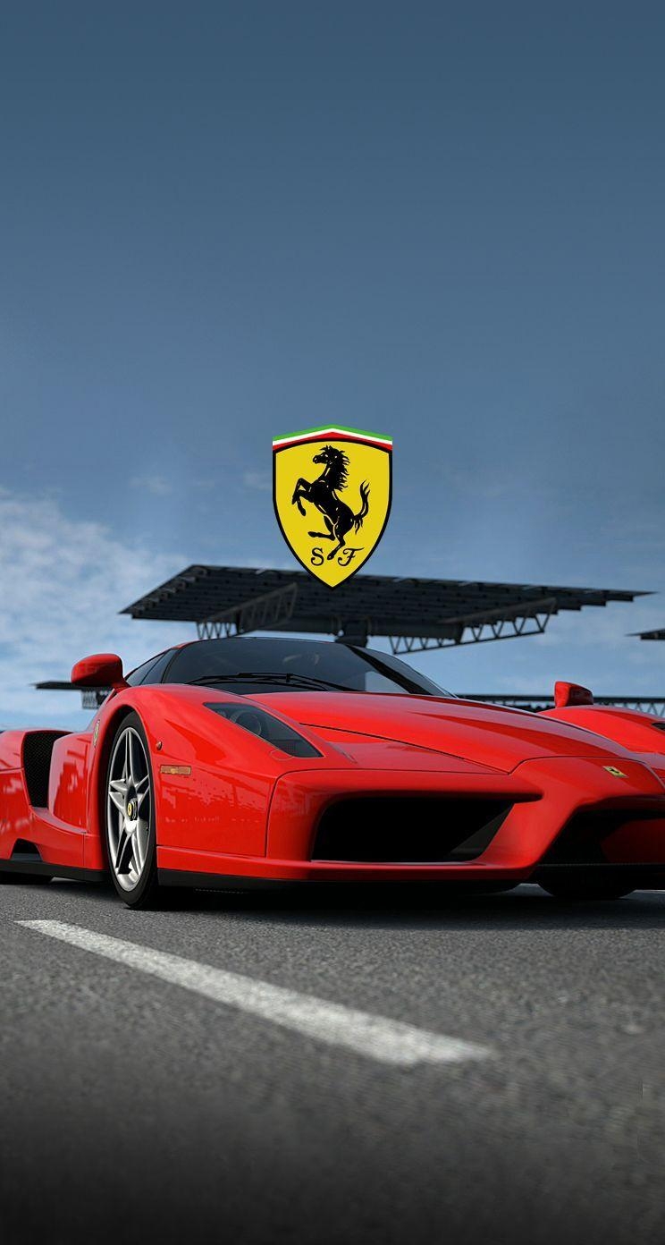 750x1400 Red Ferrari with logo iPhone 5 Parallax Wallpaper (). Car wallpaper, Ferrari, Super cars, Phone