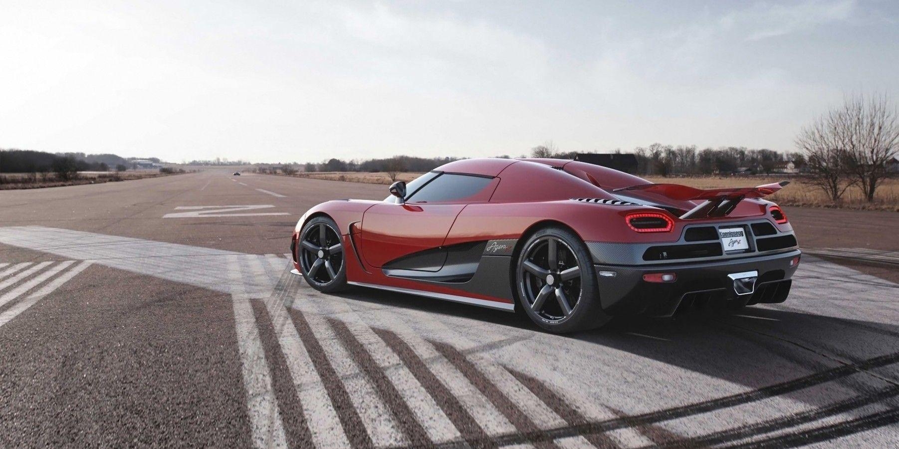 1810x900 Download  Koenigsegg Agera R, Red, Side View, Sport, Cars, Dual Screen