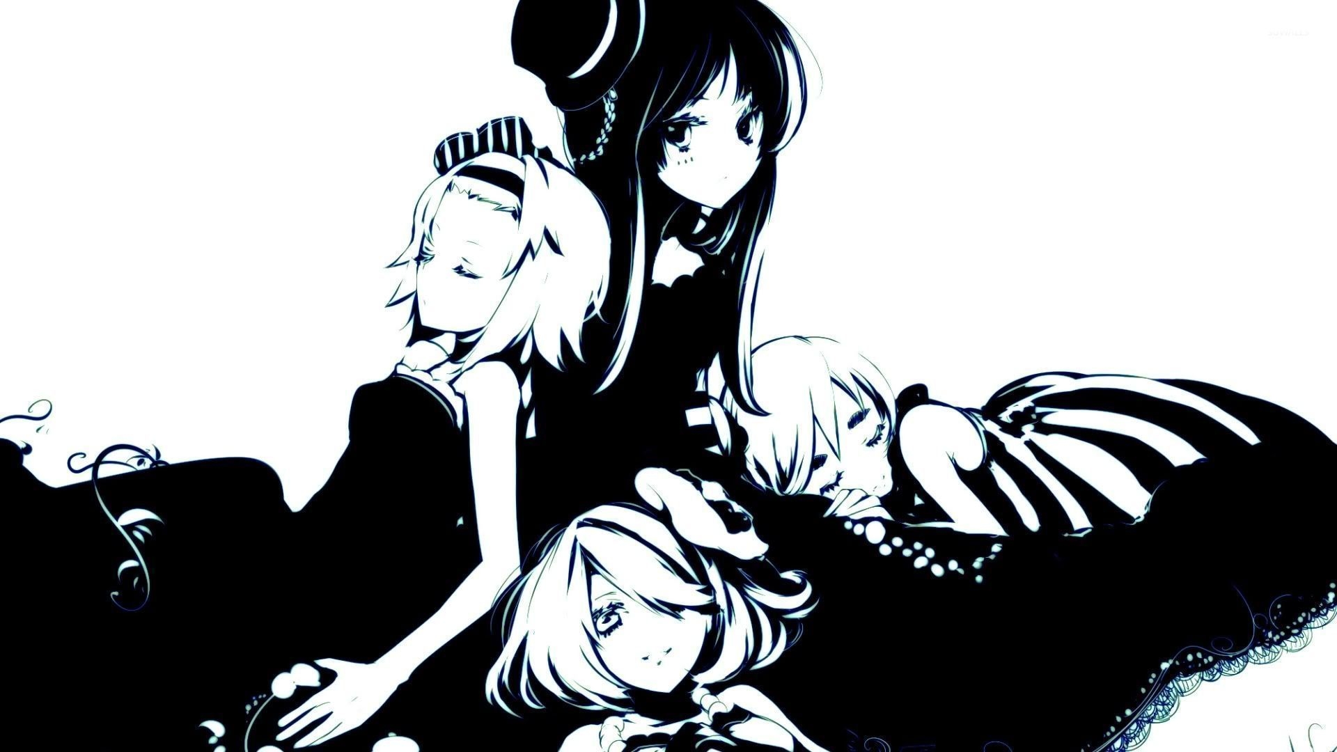 1920x1080 Black and White Anime Wallpaper Free Black and White Anime, Desktop