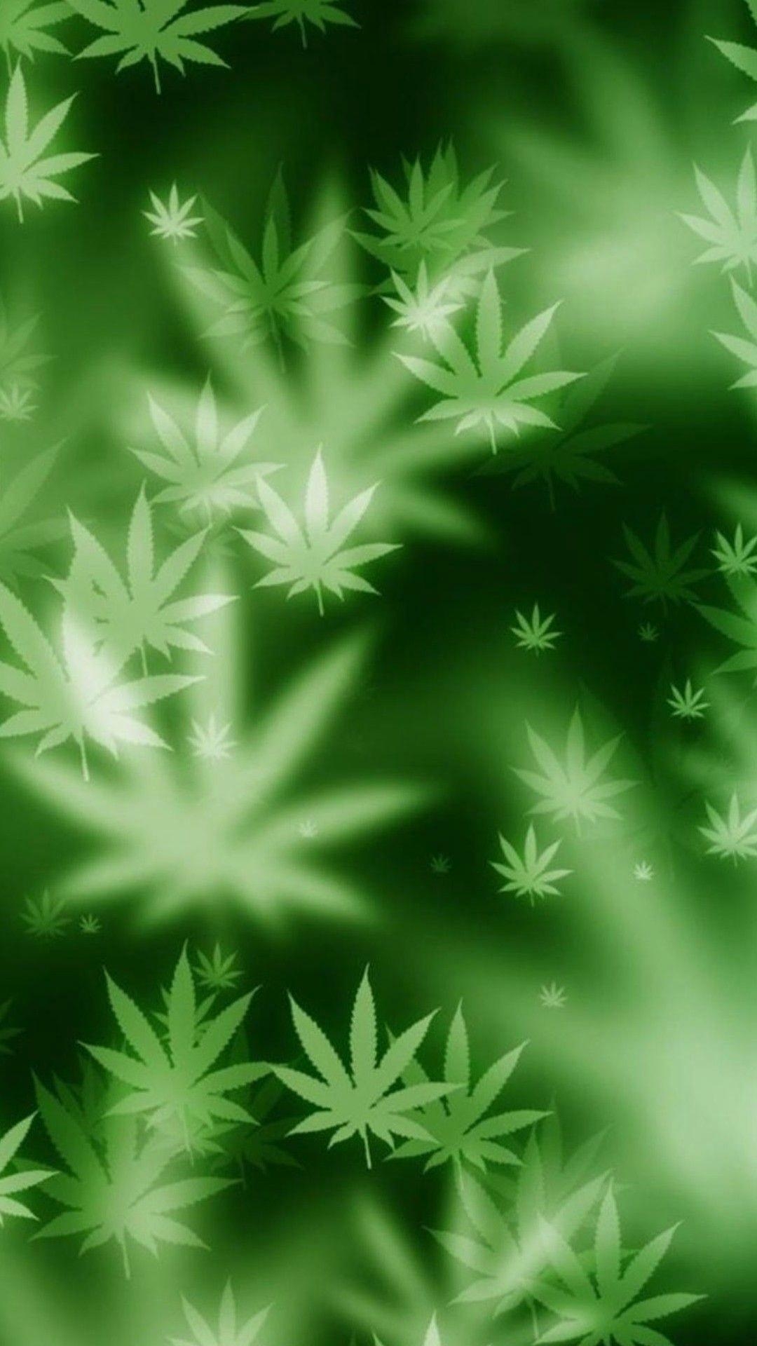 1080x1920 Green Leaf Design Weed Background Cannabis Wallpaper, Phone