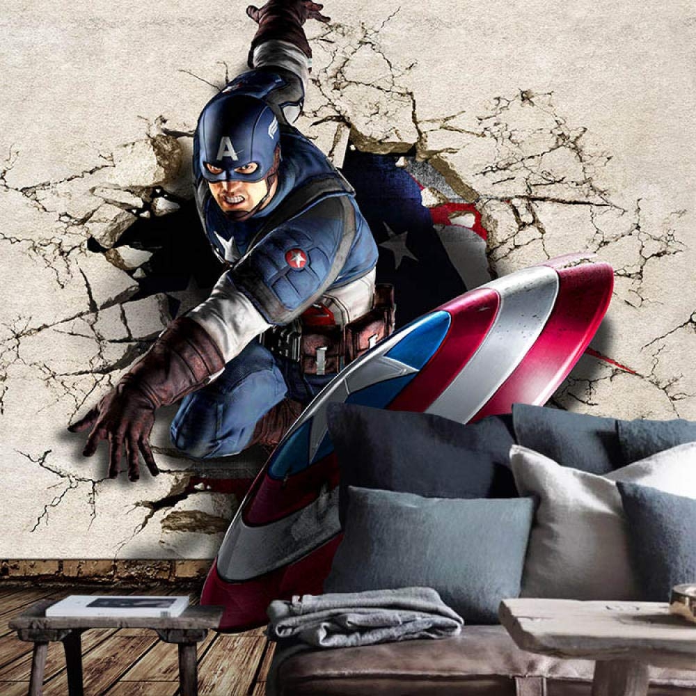 1000x1000 Wallpaper Mural Captain America Photo Wallpaper 3D Wallpaper Boys Kids Room Decor Heroes Murals Club Bedroom Living Room Wall Paper Cool 175x250cm: Buy Online At Best Price In UAE, Phone