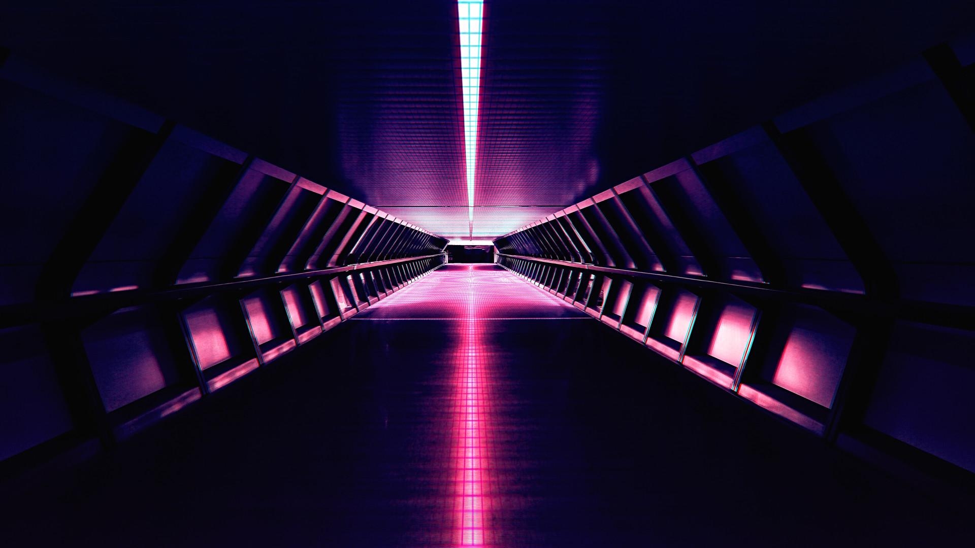 1920x1080 Synthwave Aesthetic Corridor 4k Laptop Full HD 1080P HD, Desktop