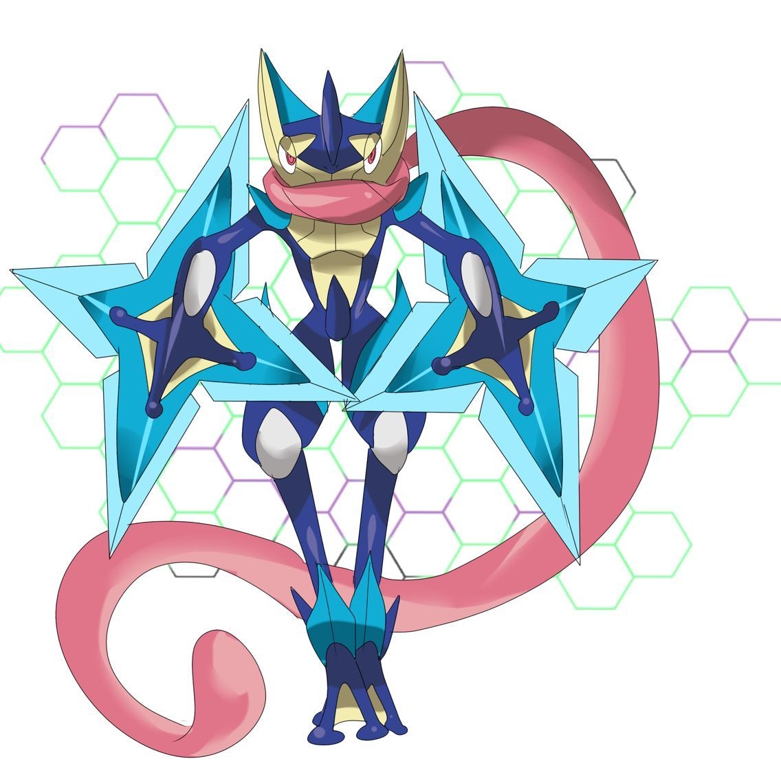 1140x1140 Mega Greninja fan art!!!!!. Anime, Pokemon, Mega evolution pokemon, Phone