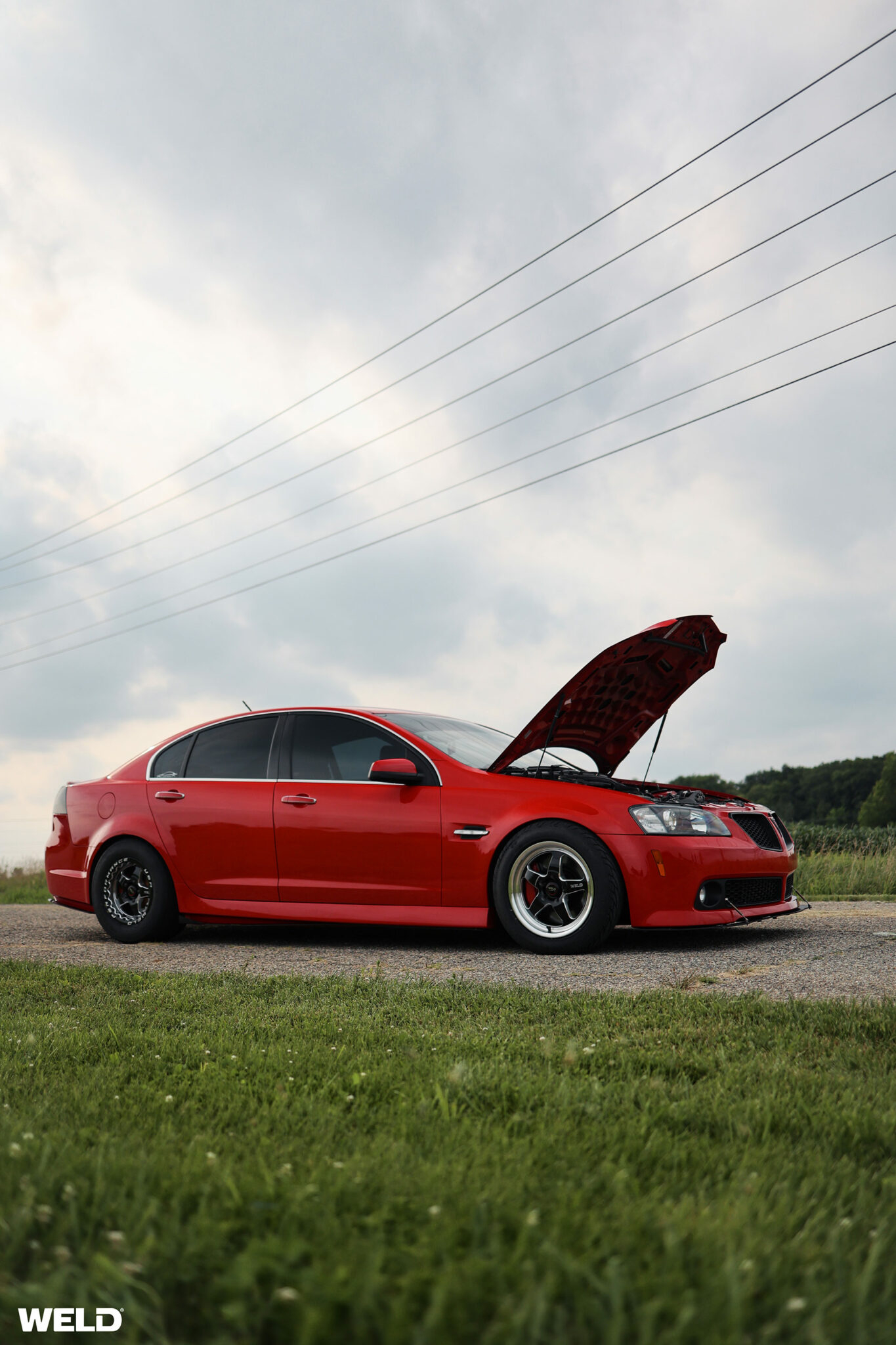 1370x2050 Red Pontiac G8 With Weld Ventura Beadlock, Phone