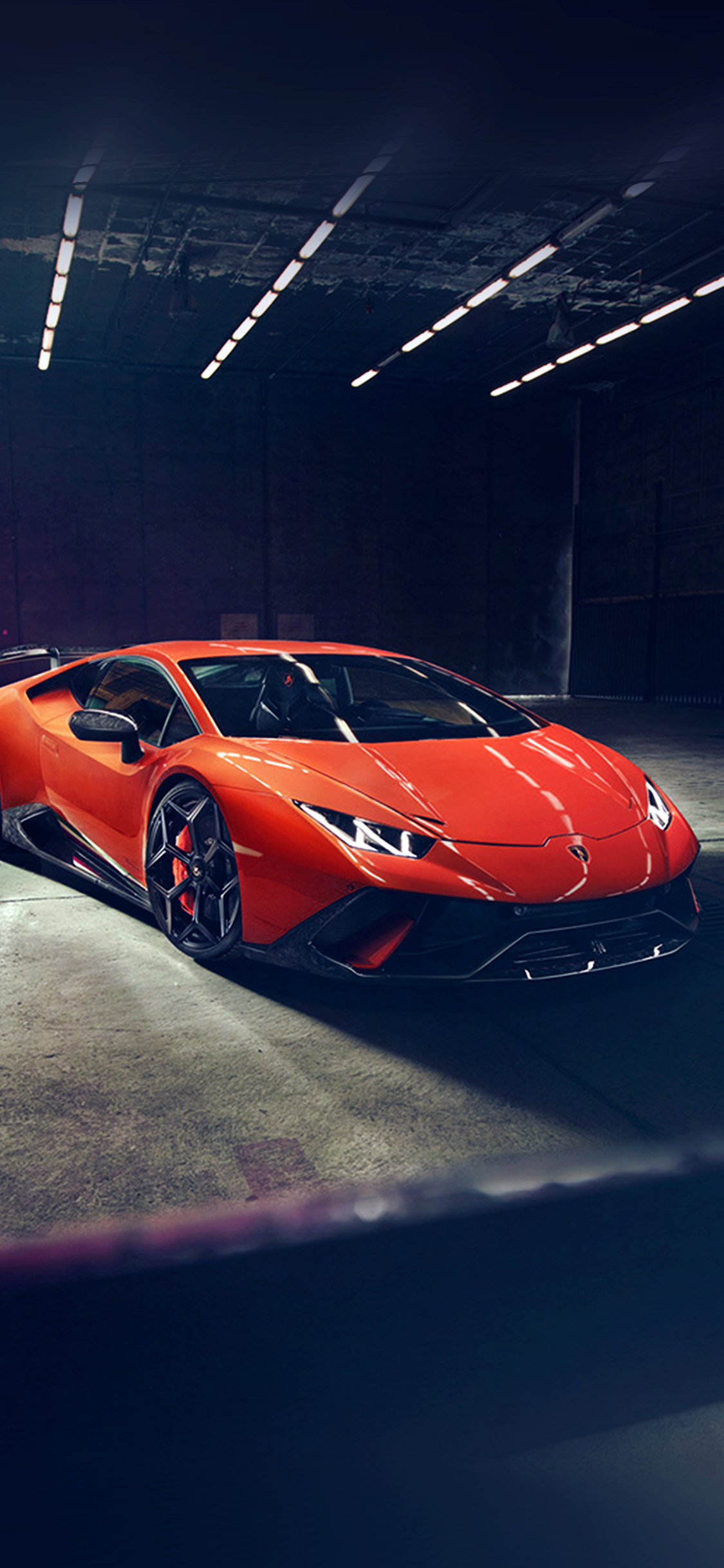 1130x2440 Lamborghini Red Car Garage Art, Phone