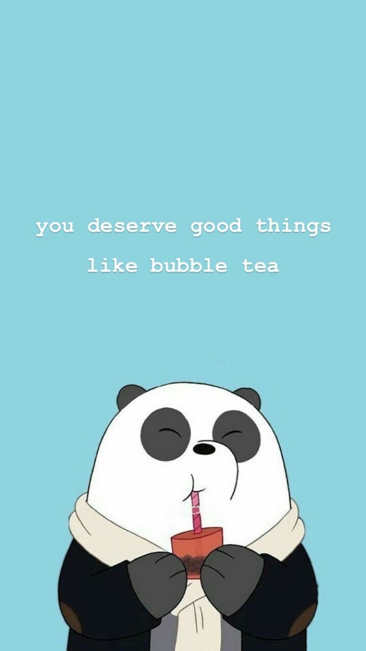 750x1340 what bare bears panda boba wallpaper iphone. follow me, Phone