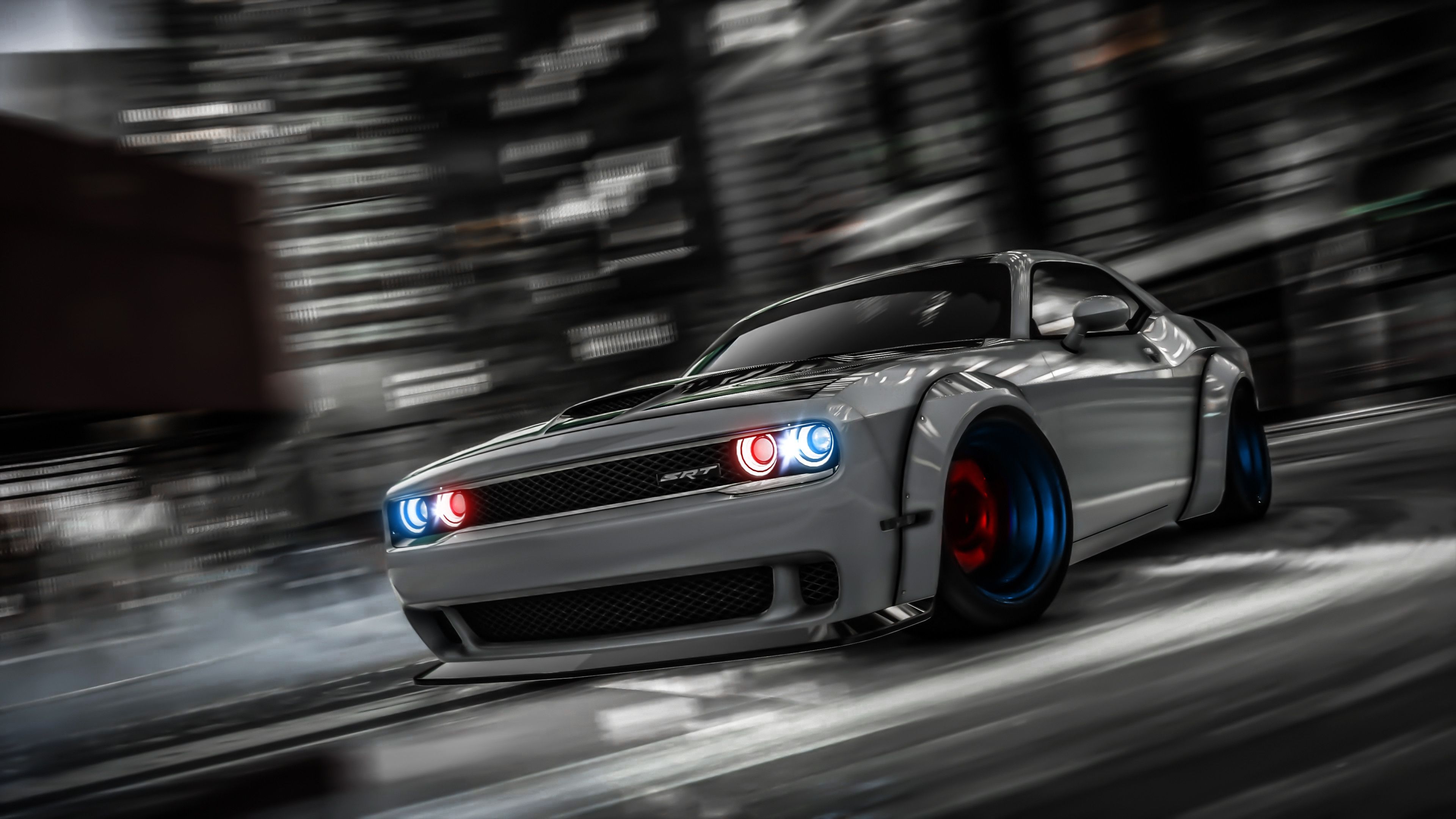 3840x2160 Dodge Challenger Wallpaper Drifting, Desktop