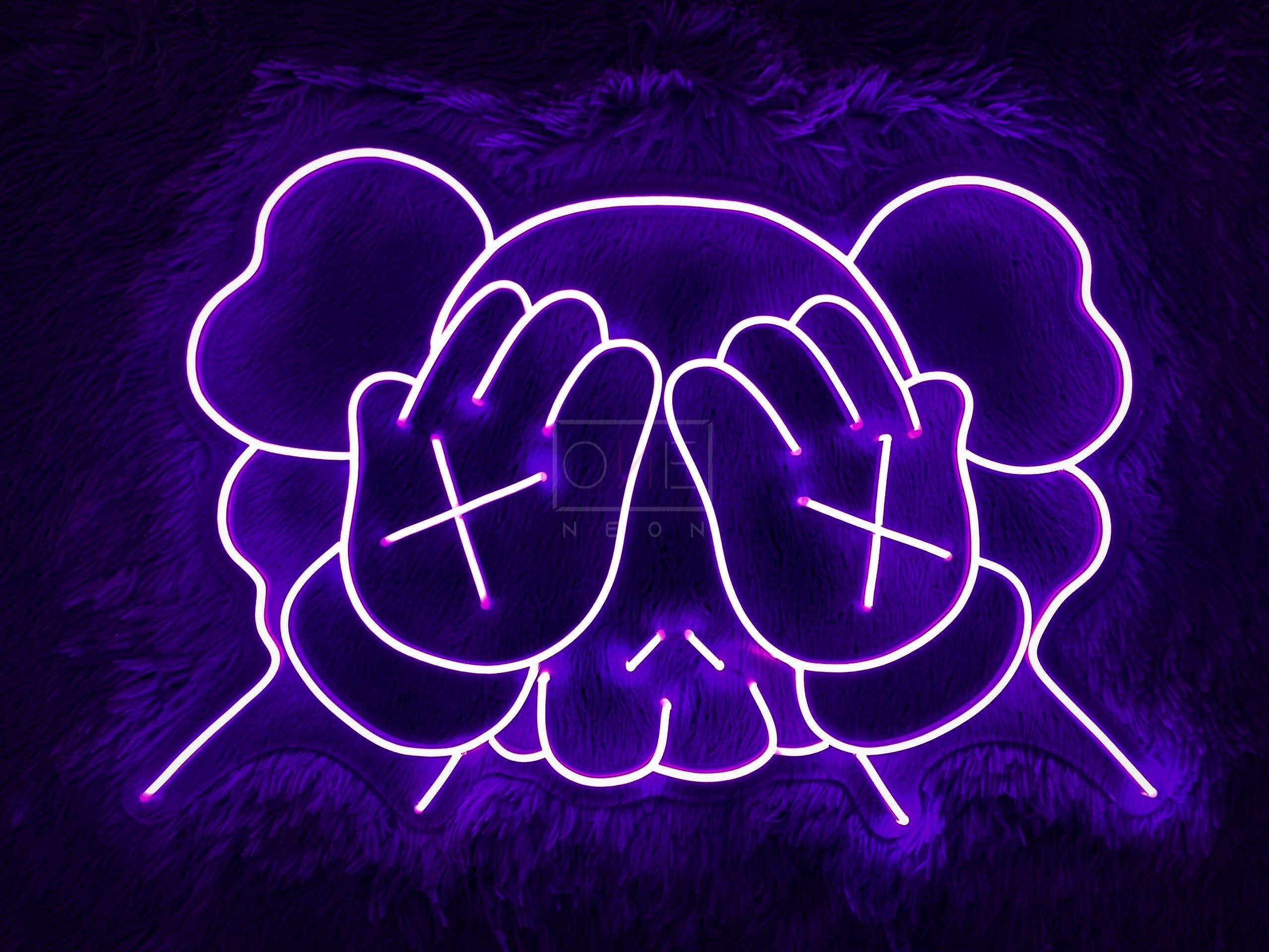 2560x1920 Free download KAWS head LED Neon Sign Neon signs Neon Custom neon signs [] for your Desktop, Mobile & Tablet. Explore Kaws Purple Wallpaper. Background Purple, Purple Background, Purple Background, Desktop