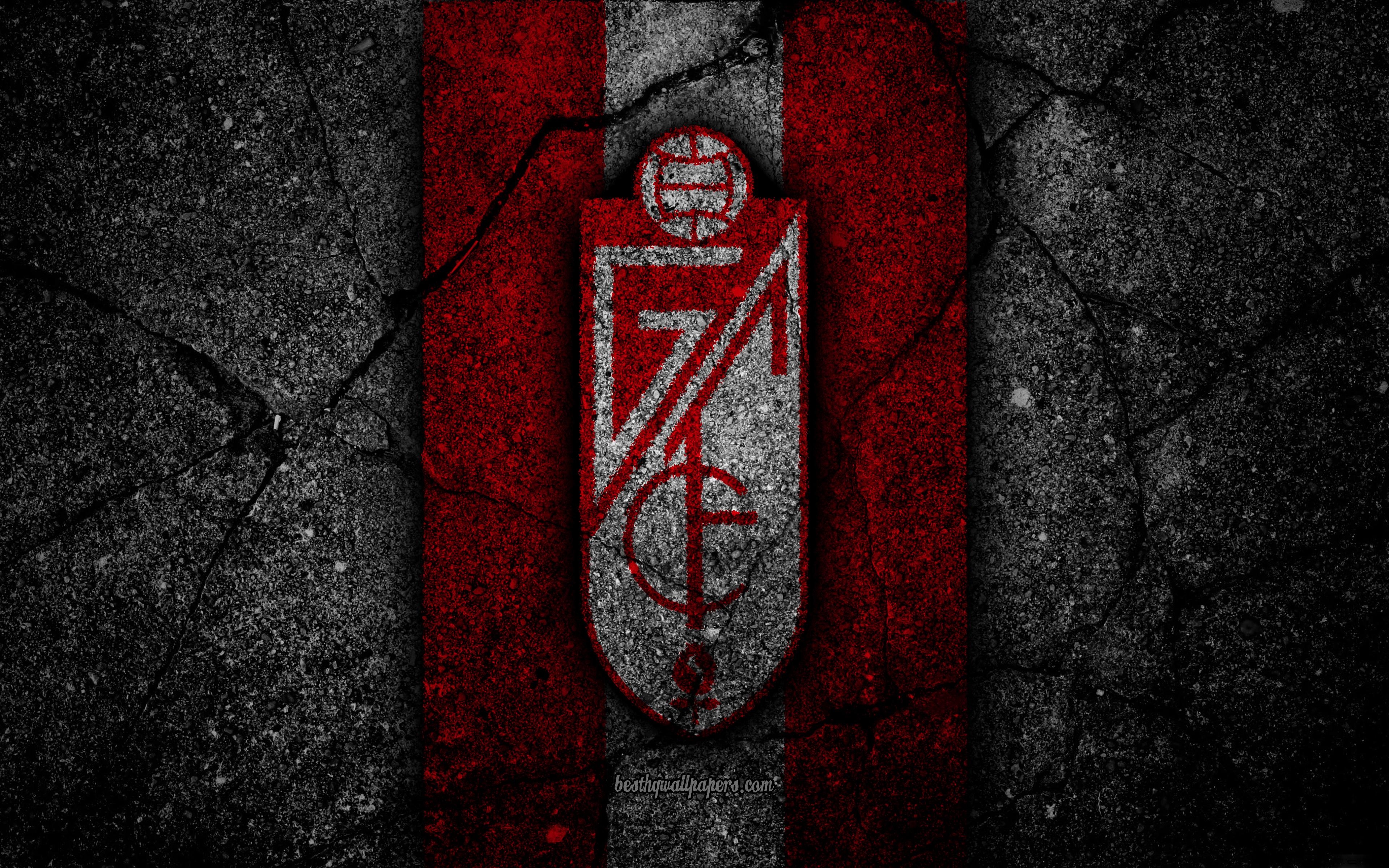 3840x2400 Download wallpaper 4k, FC Granada, logo, Segunda Division, soccer, Desktop