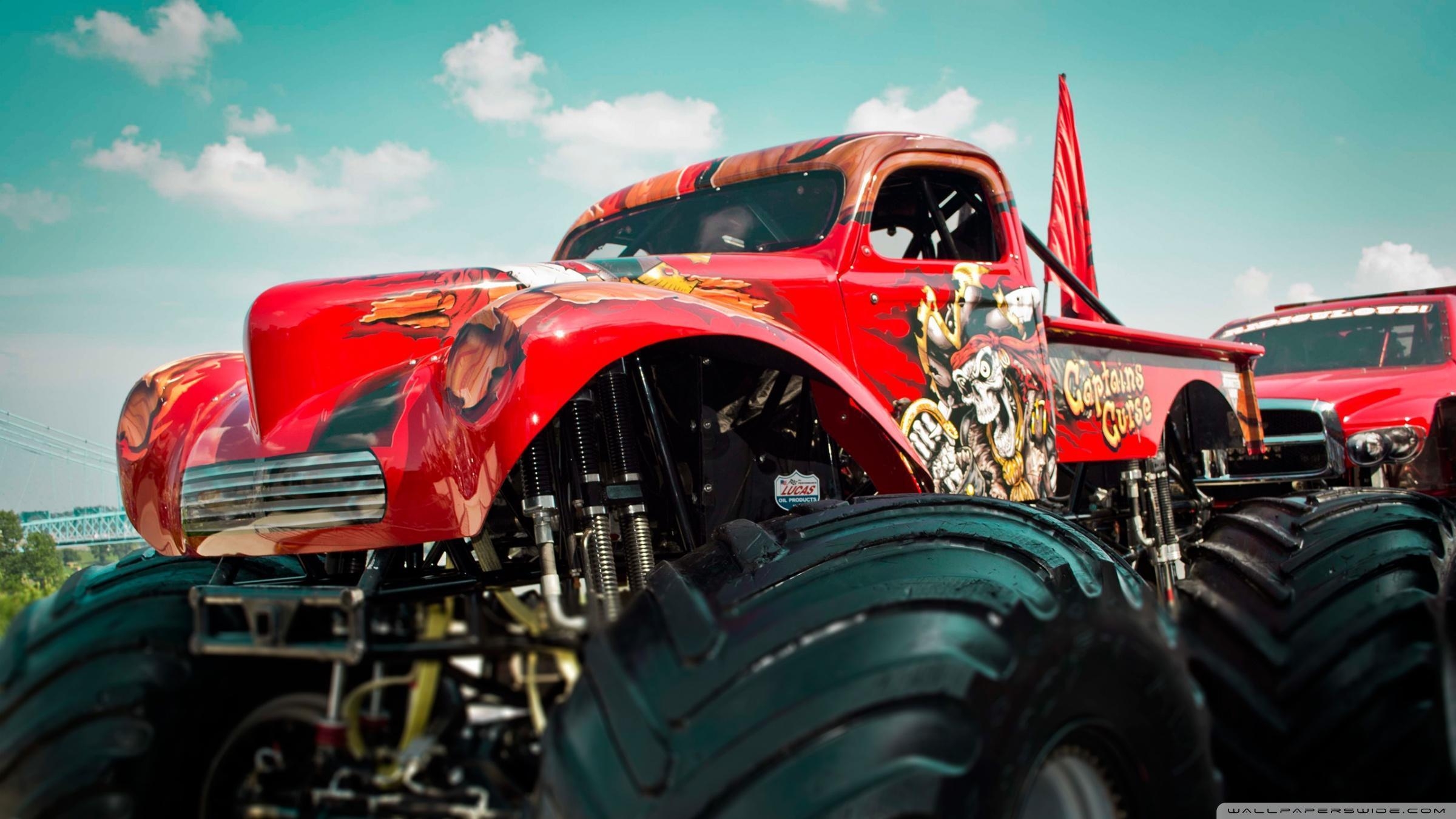 2400x1350 Monster Truck HD desktop wallpaper, Widescreen, High Definition, Desktop