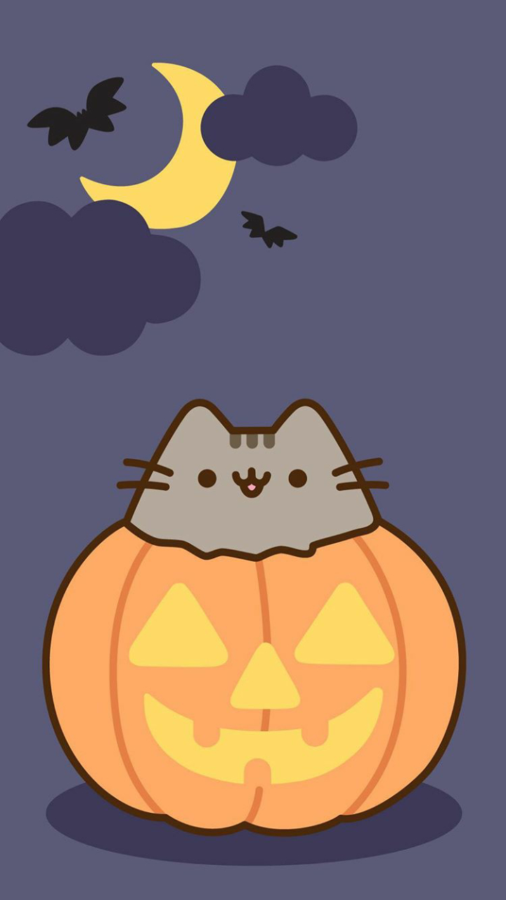 720x1280 Pusheen Halloween, Download Wallpaper, Phone