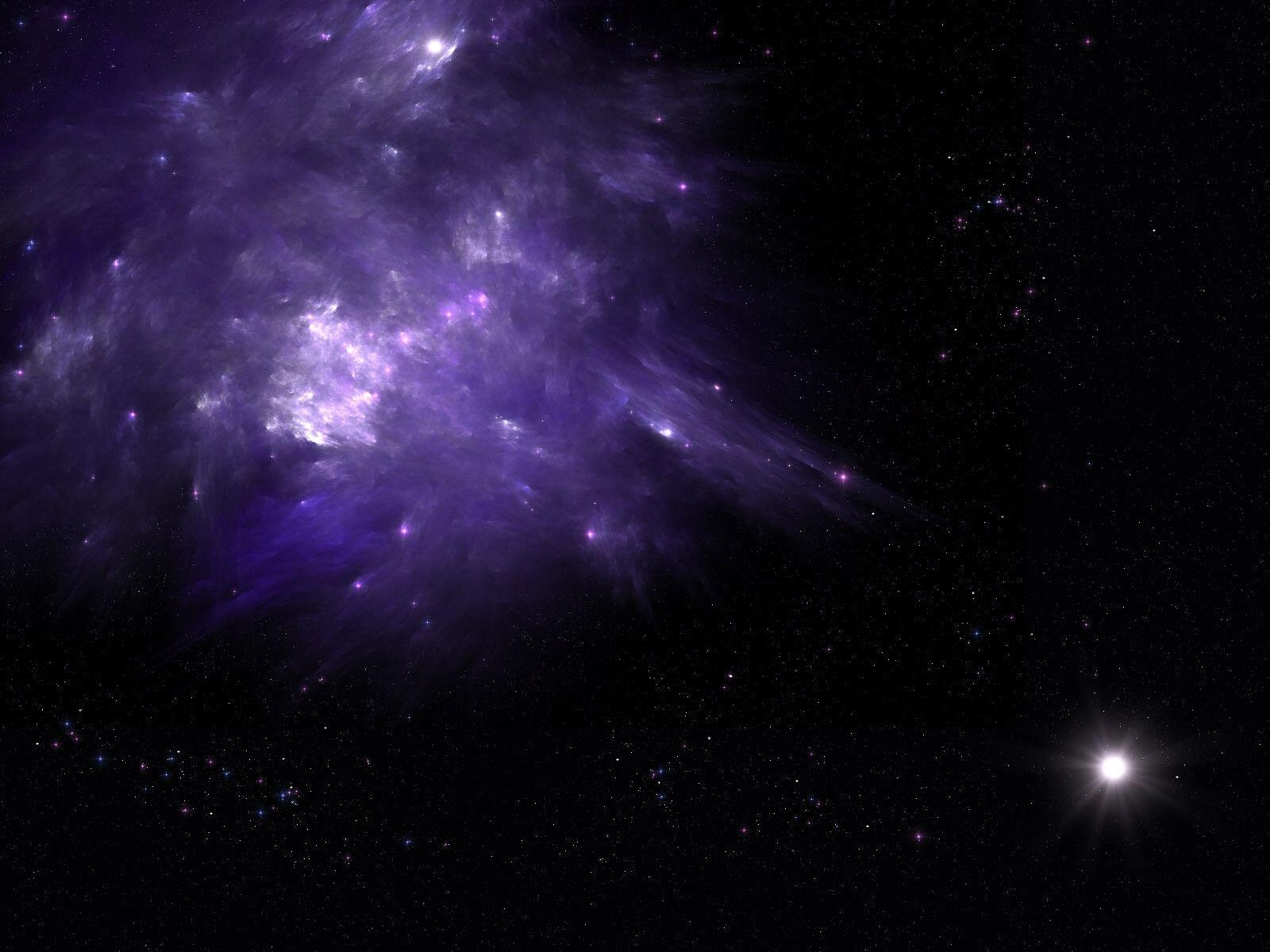 1600x1200 Purple Galaxy Wallpaper, Desktop