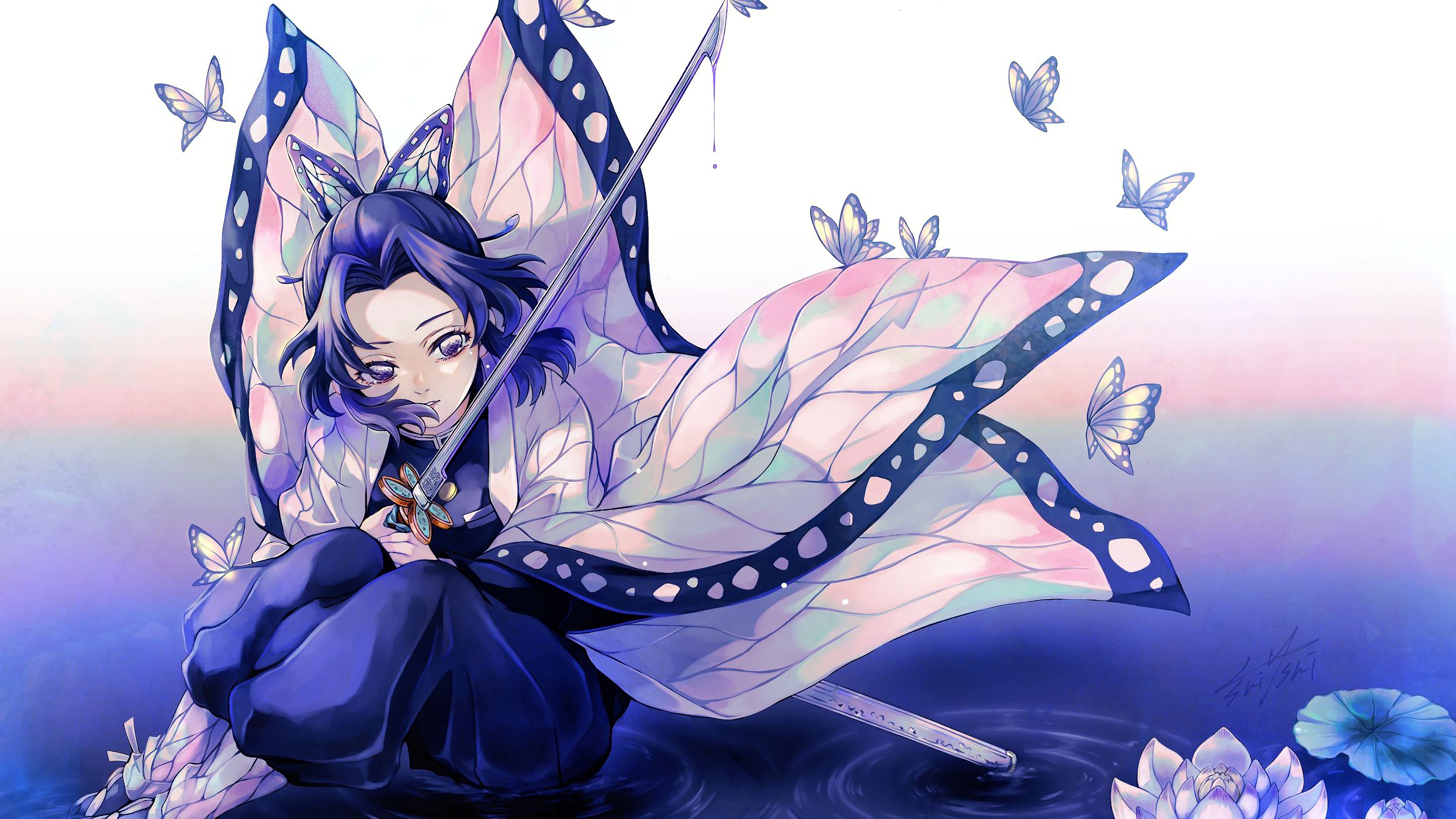 3840x2160 Shinobu Kochou Kimetsu no Yaiba 4K Wallpaper, Desktop