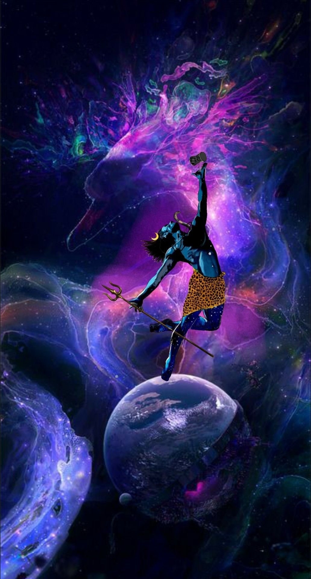 1040x1920 Space shiva art Wallpaper Download, Phone