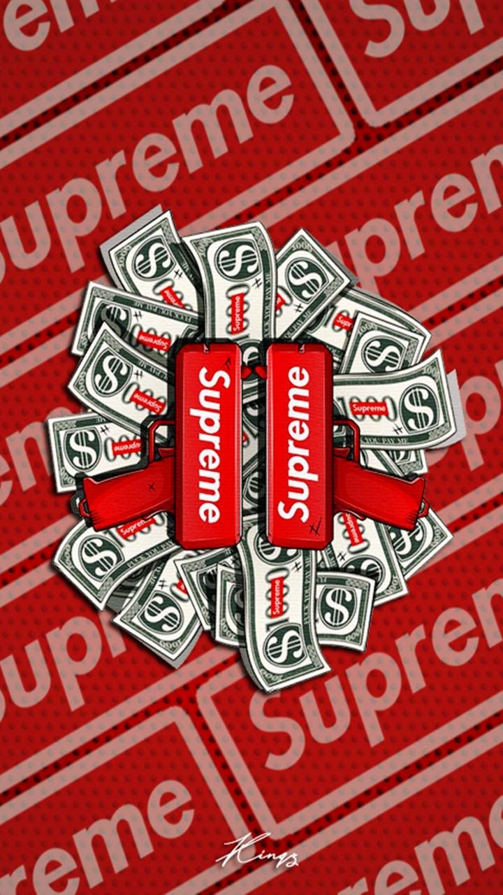 720x1280 Supreme Money Gun Wallpaper, Phone