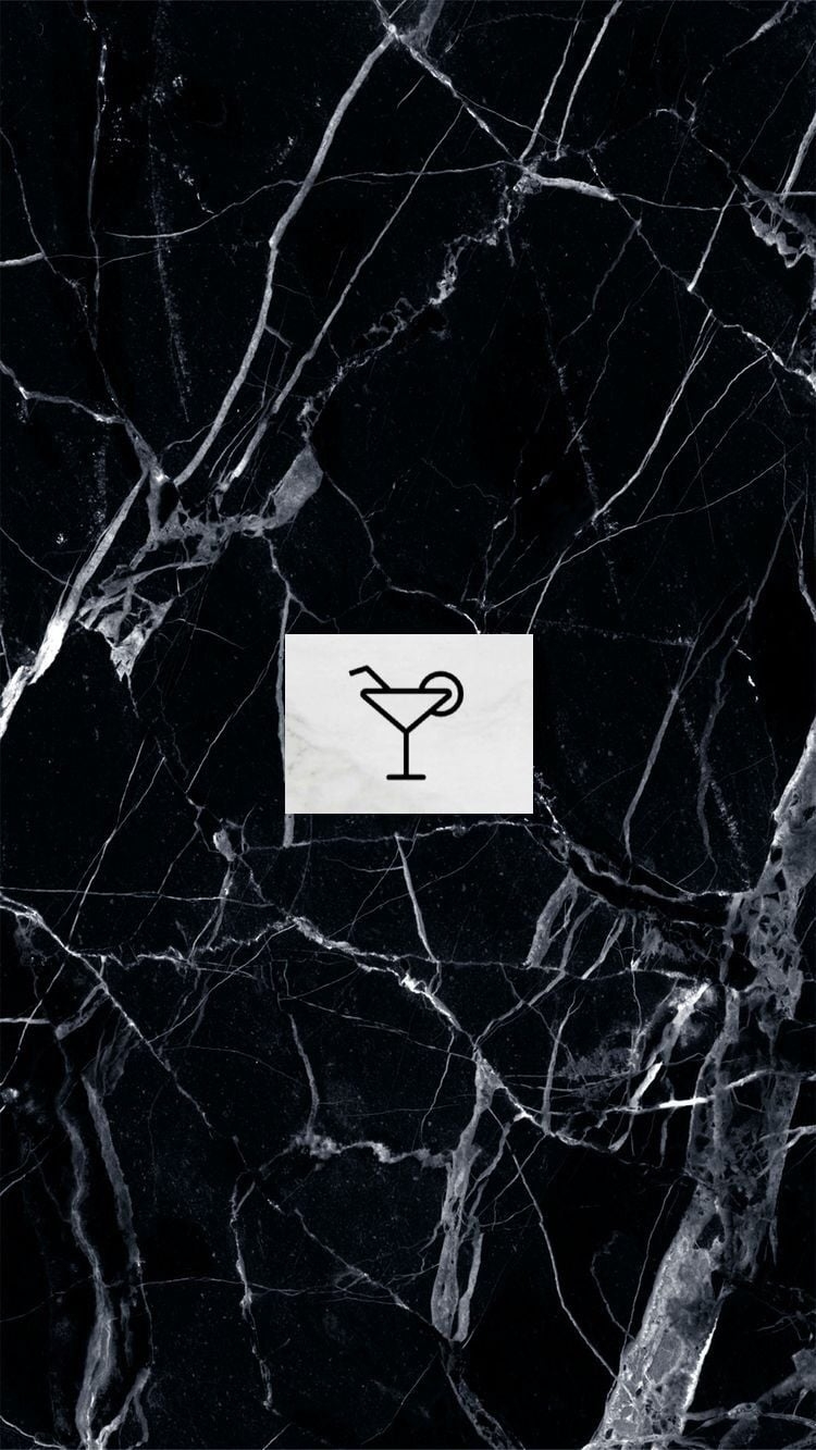 750x1340 black marble. marble. martini logo. instagram highlights. Instagram highlight icons, Instagram icons, Instagram wallpaper, Phone