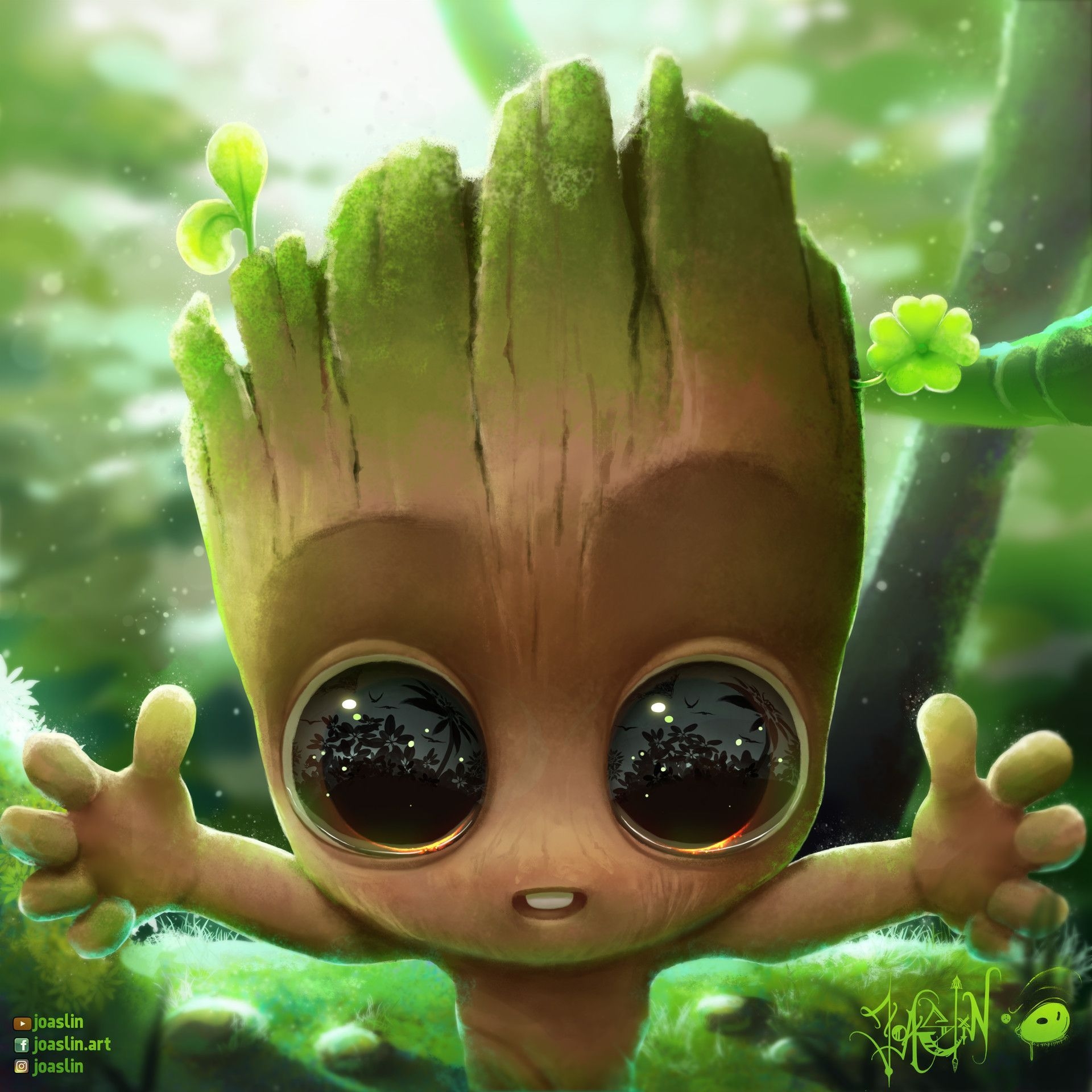 1920x1920 Baby Groot By JoAsLiN, JoAsLiN JoAsLiN. Cute disney drawings, Groot marvel, Baby groot, Phone