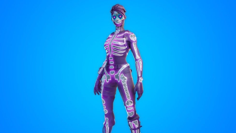 980x550 Sparkle Skull Fortnite wallpaper, Desktop