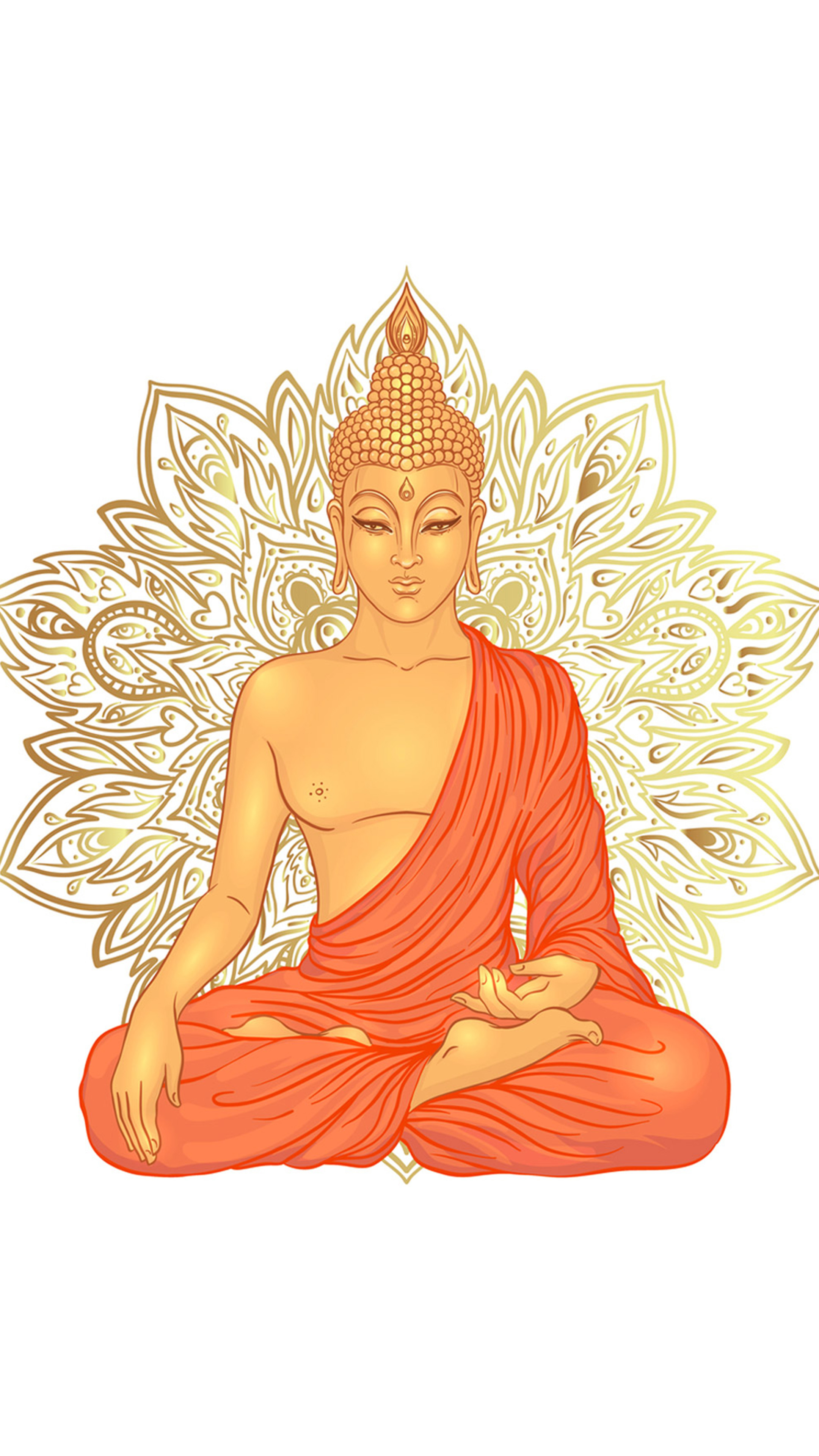 2160x3840 Lord Buddha Art Free 4K Ultra HD Mobile Wallpaper, Phone