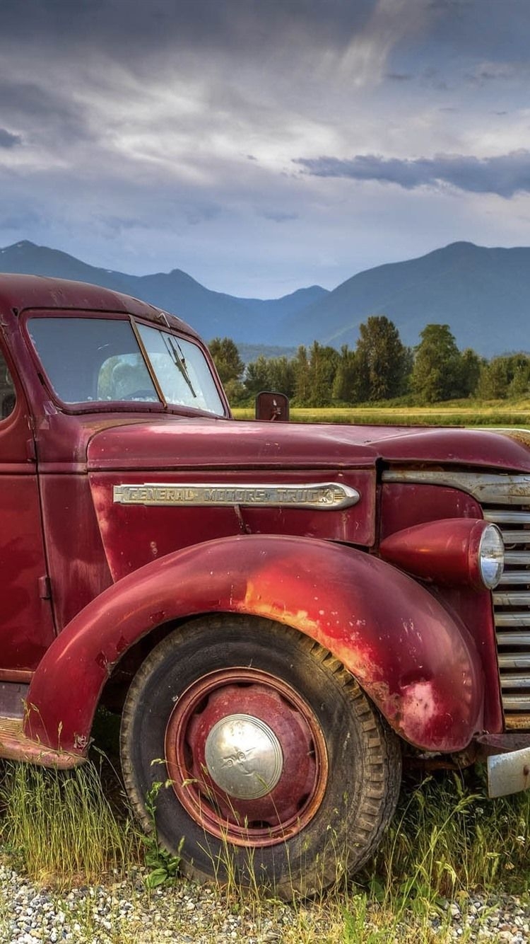 750x1340 Old Truck, Fields  IPhone 8 7 6 6S Wallpaper, Background, Picture, Image, Phone