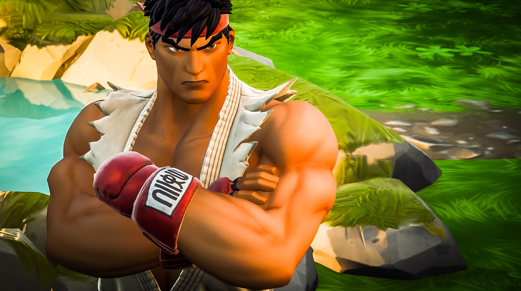 1750x980 Ryu Fortnite wallpaper, Desktop