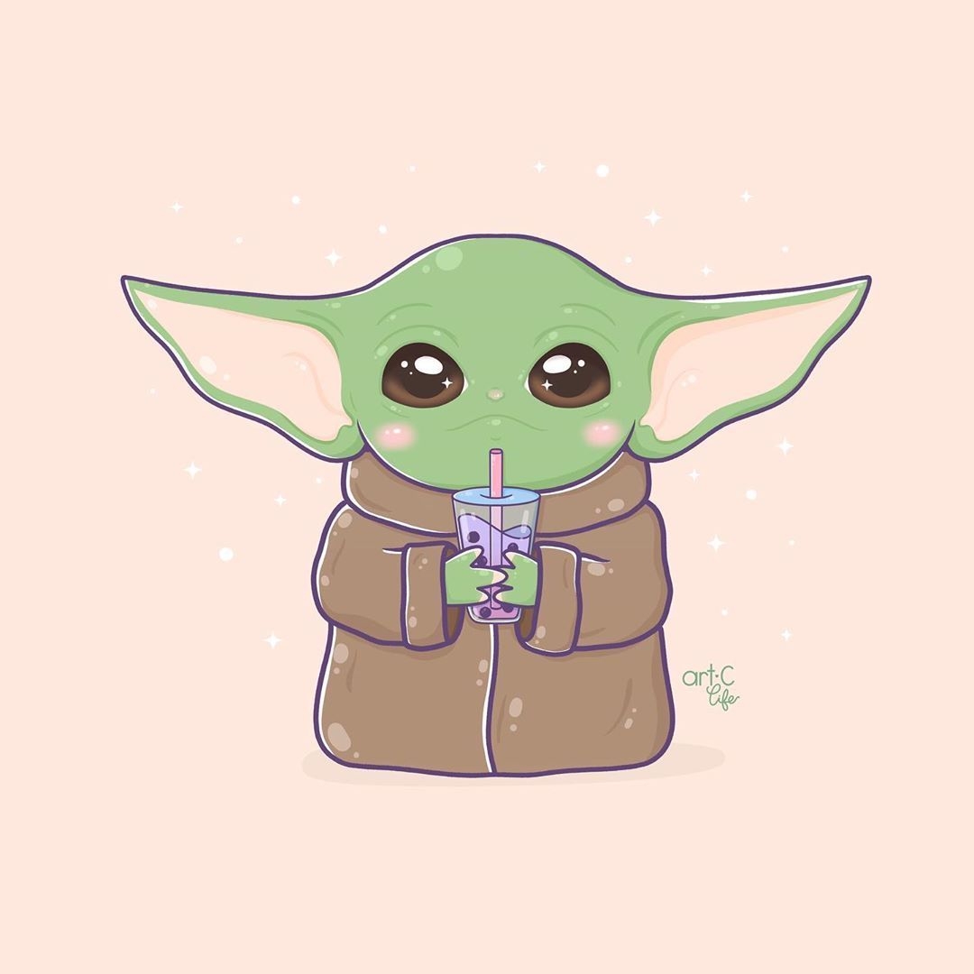 1080x1080 Me Gusta, 9 Comentarios C Life En Instagram: Baby Yoda Is The Most Adorable Thing I've. Yoda Wallpaper, Yoda Art, Cute Cartoon Wallpaper, Phone