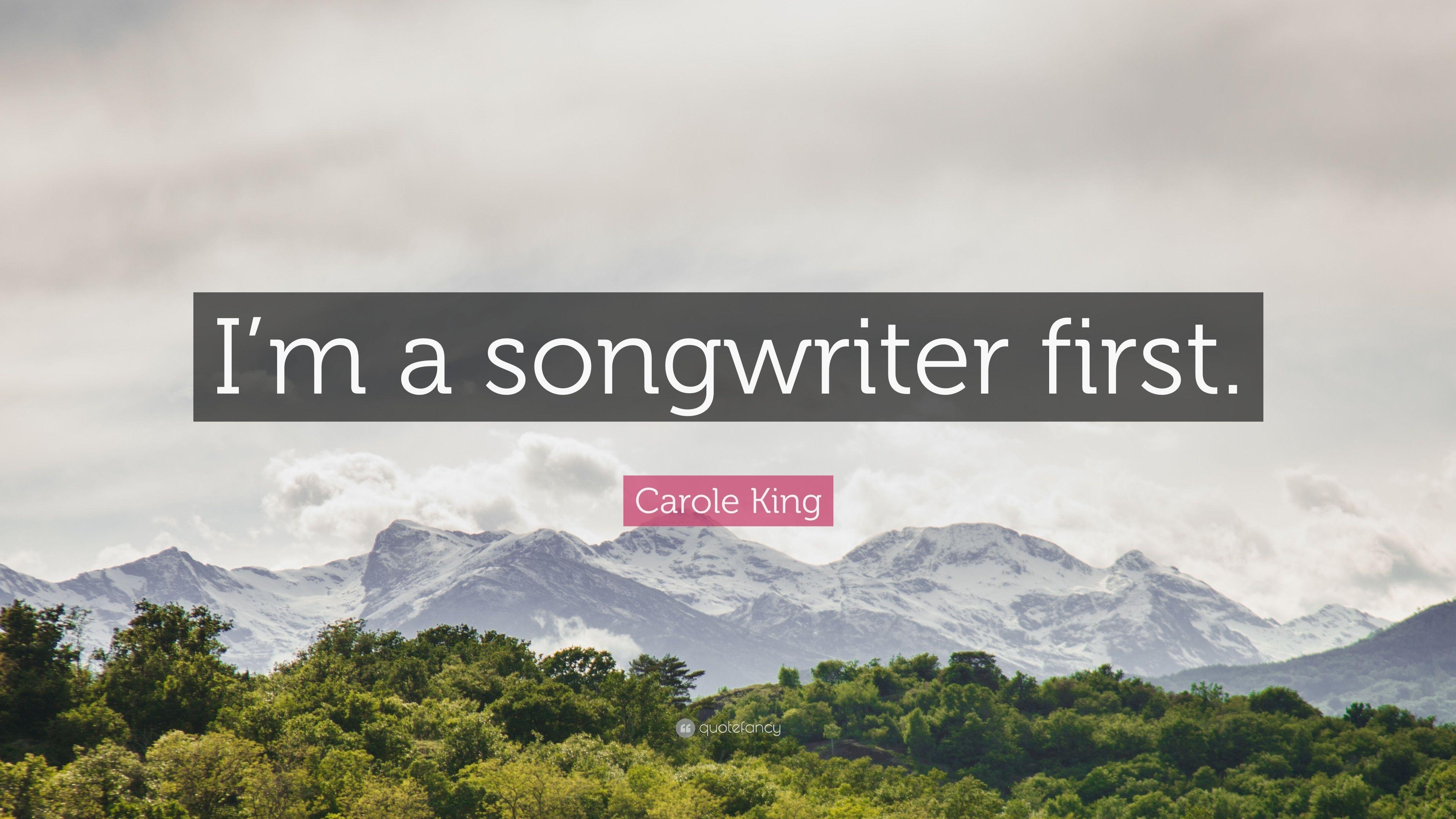 3840x2160 Carole King Quote: “I'm a songwriter first.” (7 wallpaper), Desktop