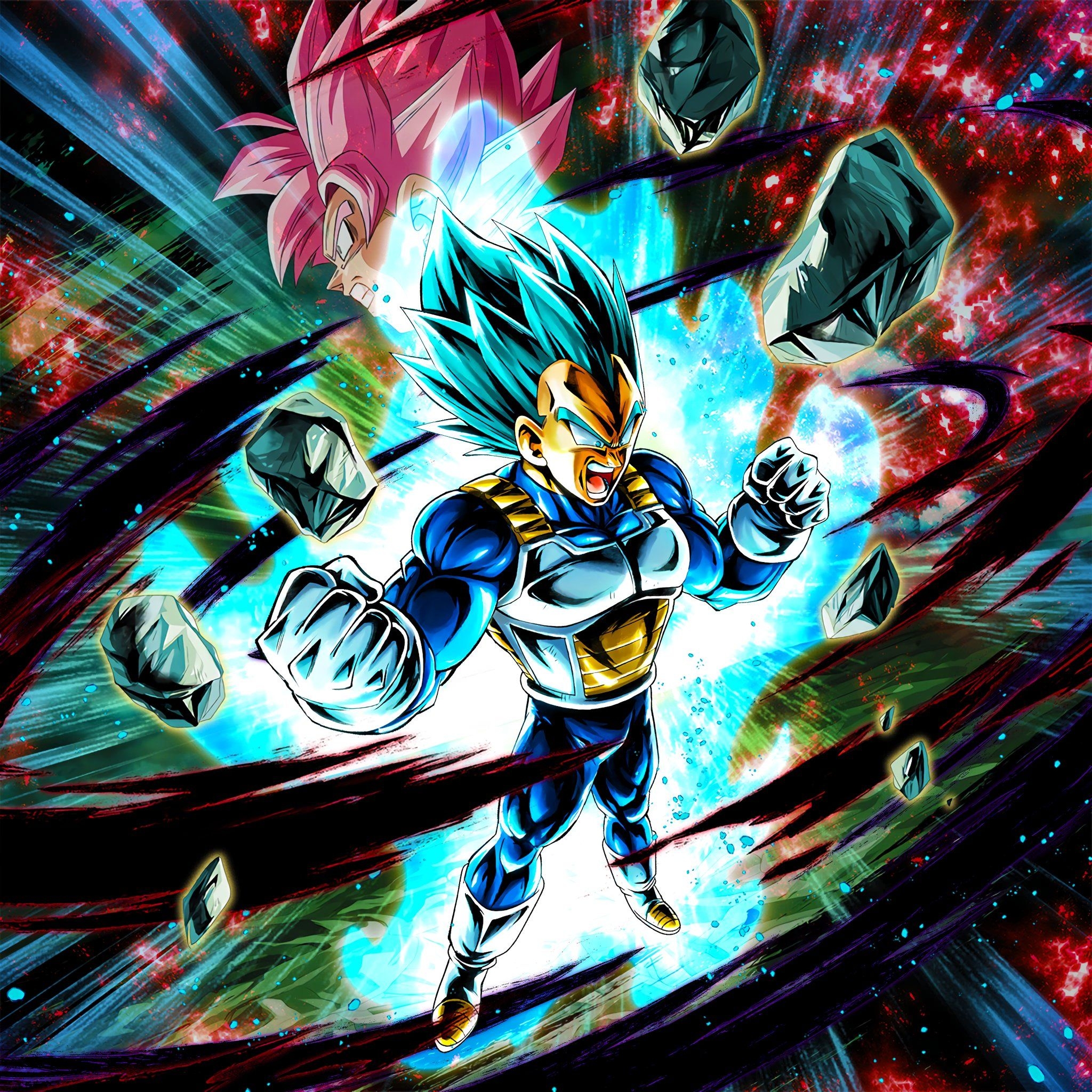 2050x2050 Hydros Limited Super Saiyan God SS Vegeta Character Art + 4K PC Wallpaper + 4k Phone Wallpaper! #DBLegends #DragonBallLegends, Phone