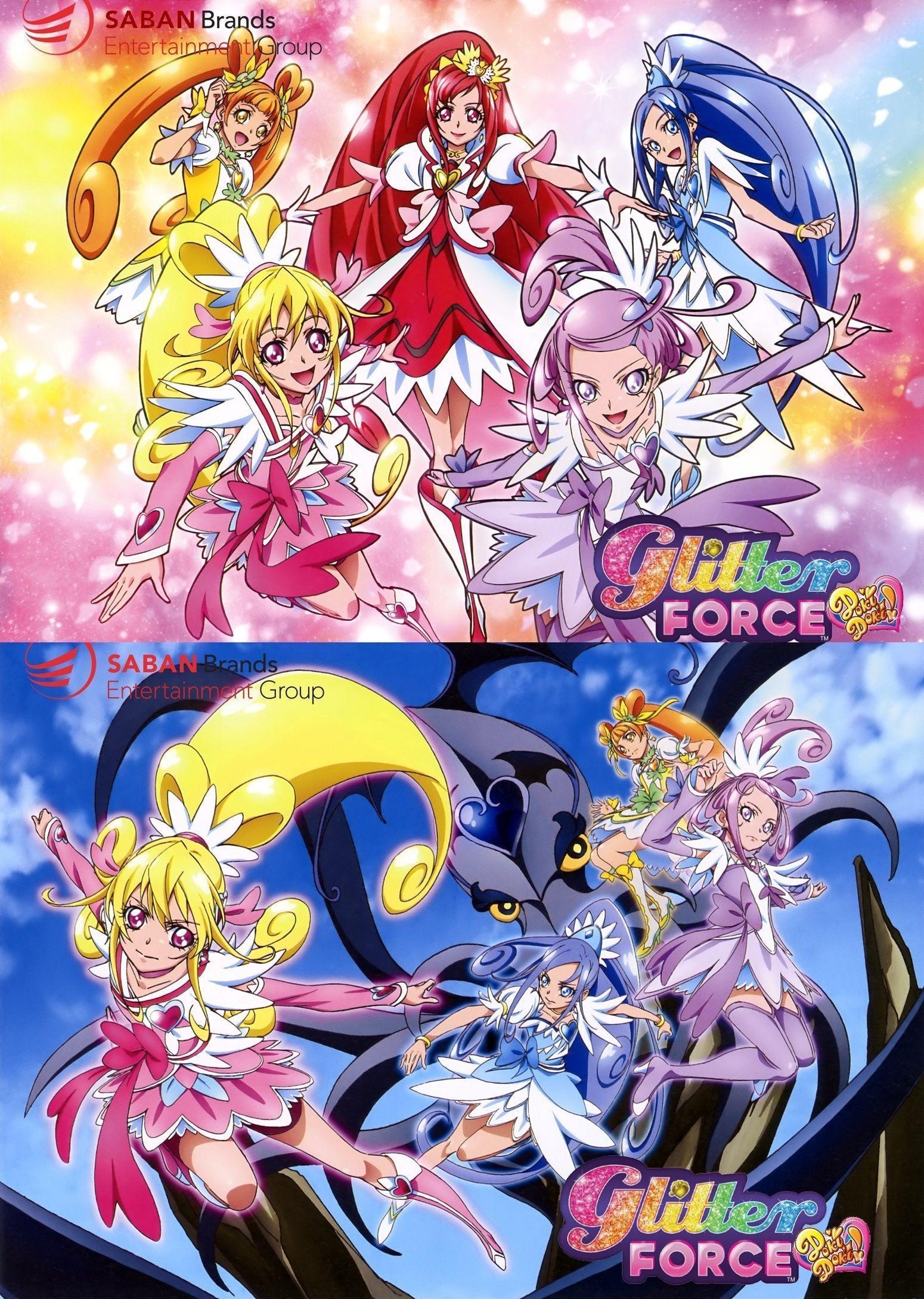 1550x2180 Glitter Force Doki Doki Custom Wallpaper, Phone