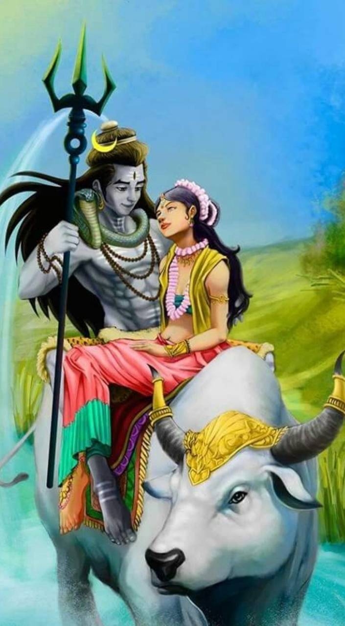 710x1280 Shiva parvathi Wallpaper, Phone