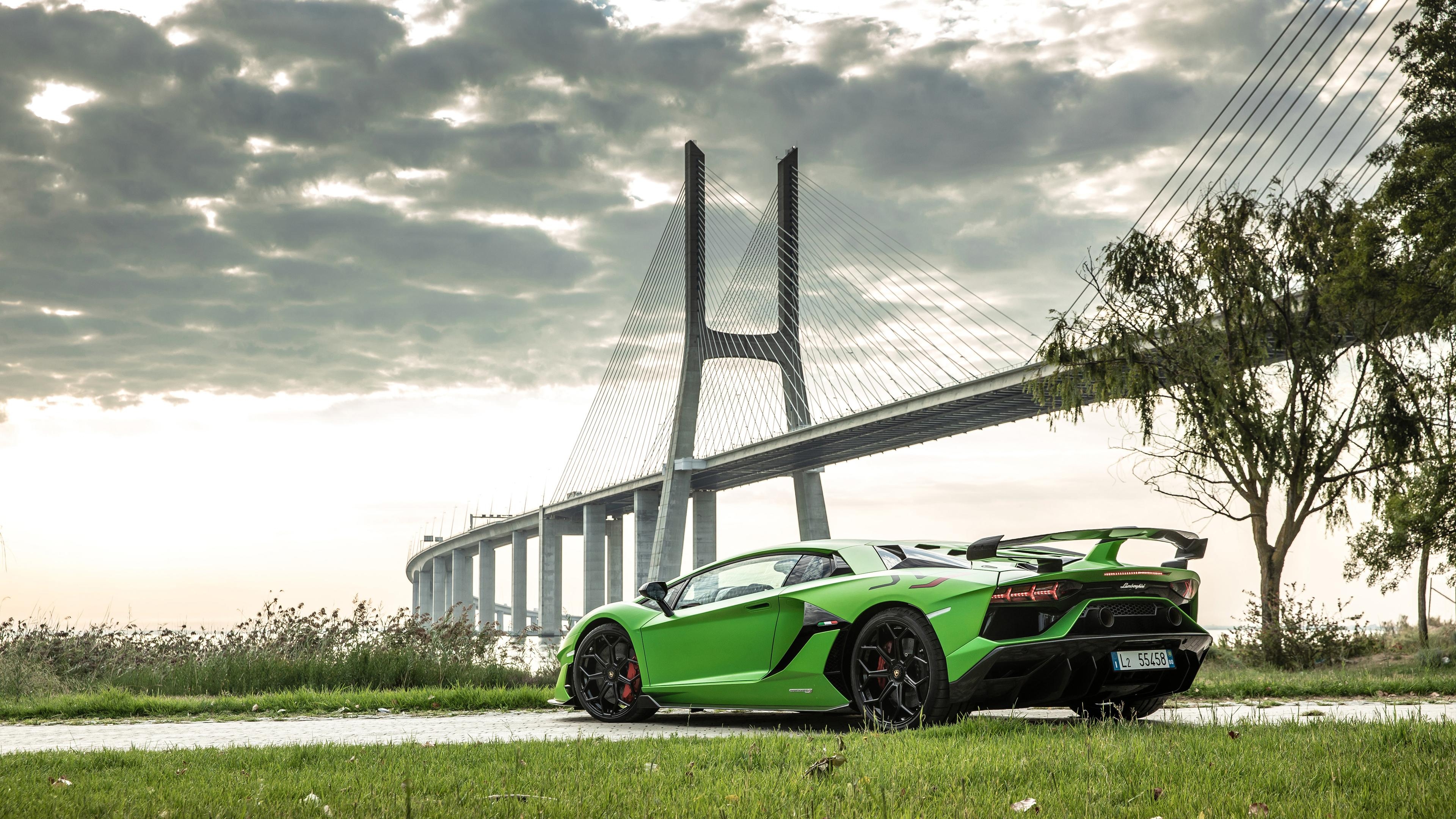 3840x2160 Wallpaper 4k Lamborghini Aventador SVJ 2019 Rear 2018 cars, Desktop