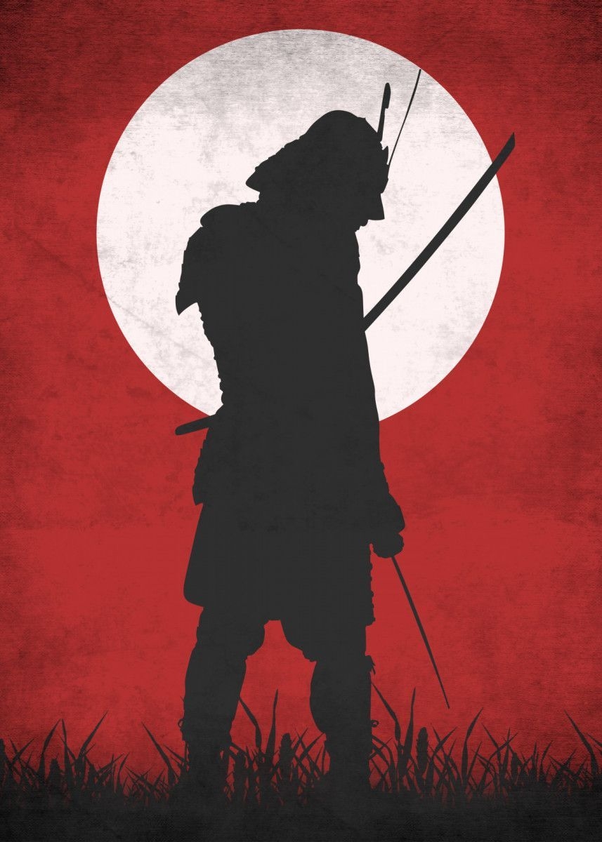 860x1200 Red Samurai Art Wallpaper Free Red Samurai Art Background, Phone