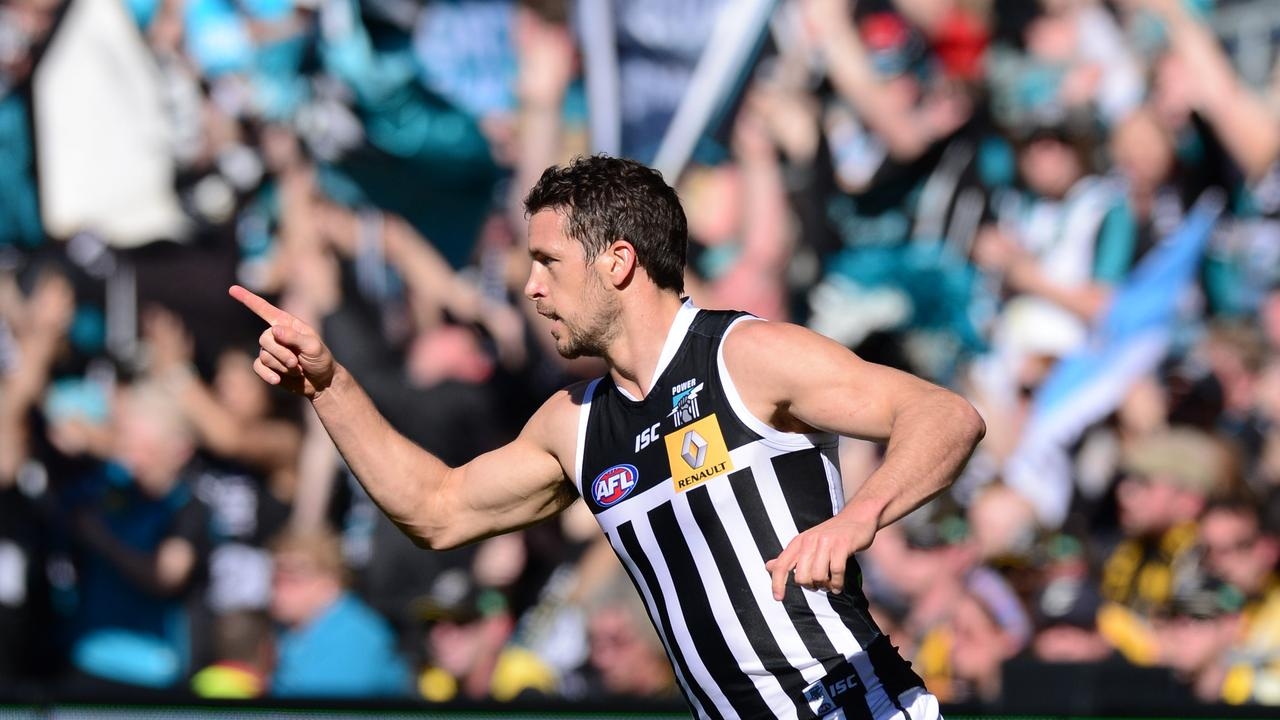 1280x720 Port Adelaide v Collingwood jumper fight is not black and white, Desktop