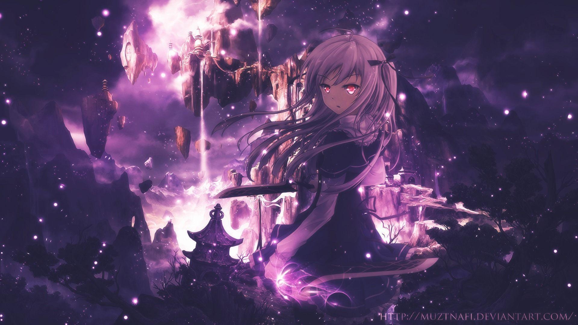 1920x1080 Dark Purple Anime Girl Wallpaper Free Dark Purple Anime Girl Background, Desktop