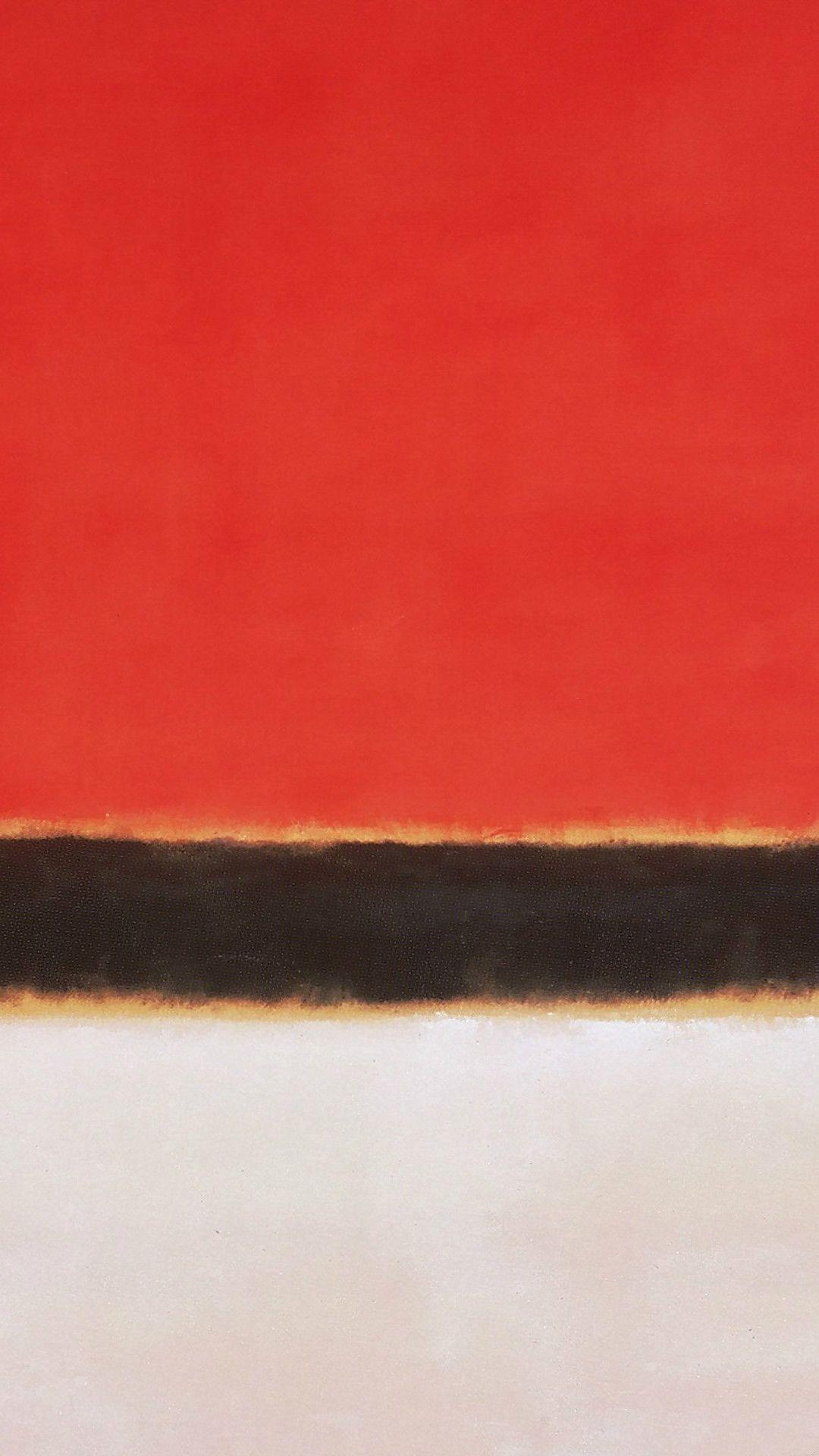 1080x1920 Red White Rothko Mark Paint Style Art Classic #iPhone #plus, Phone