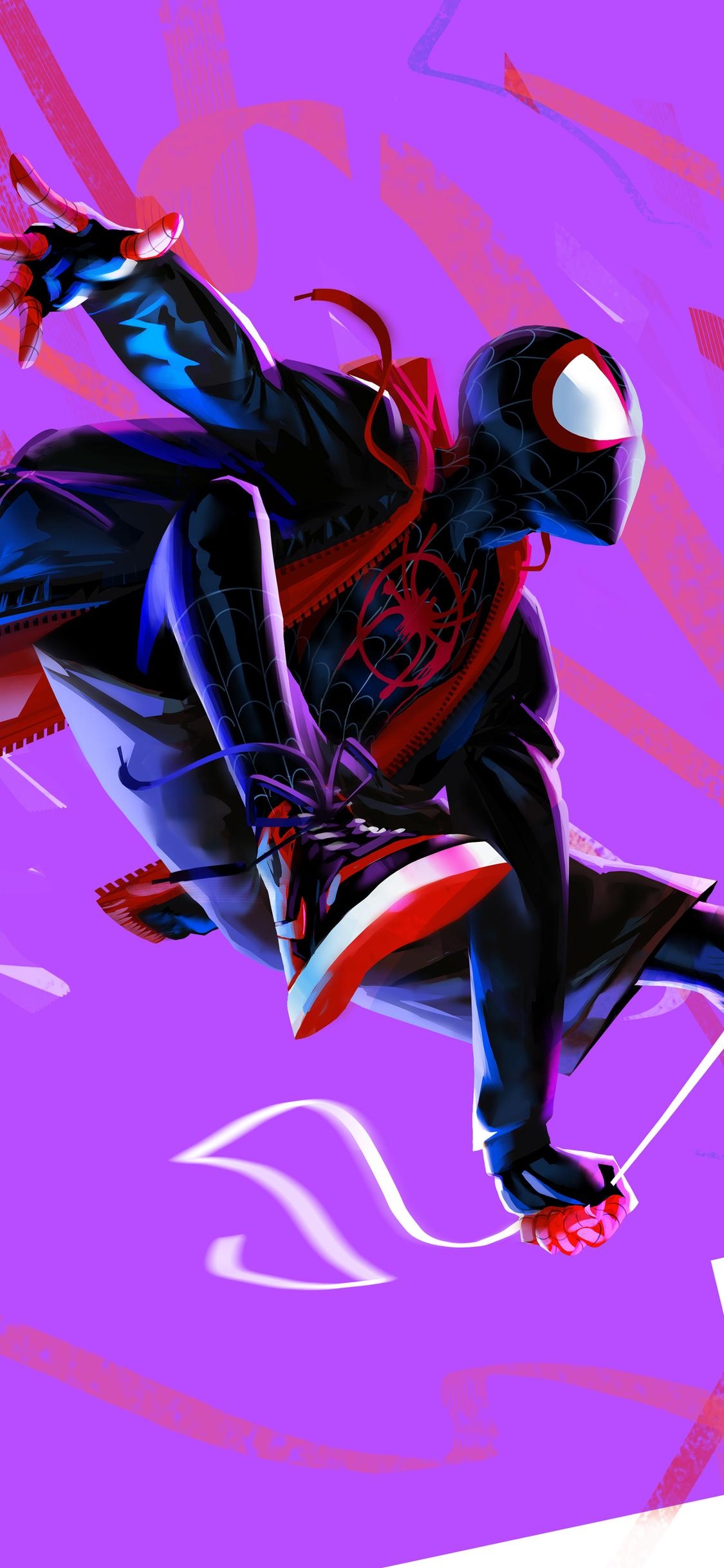 1130x2440 Miles Morales In Spider Man Into The Spider Verse, Phone