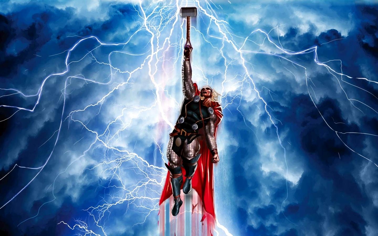 1440x900 Thor Flying With Hammer Wallpaperx900, Desktop