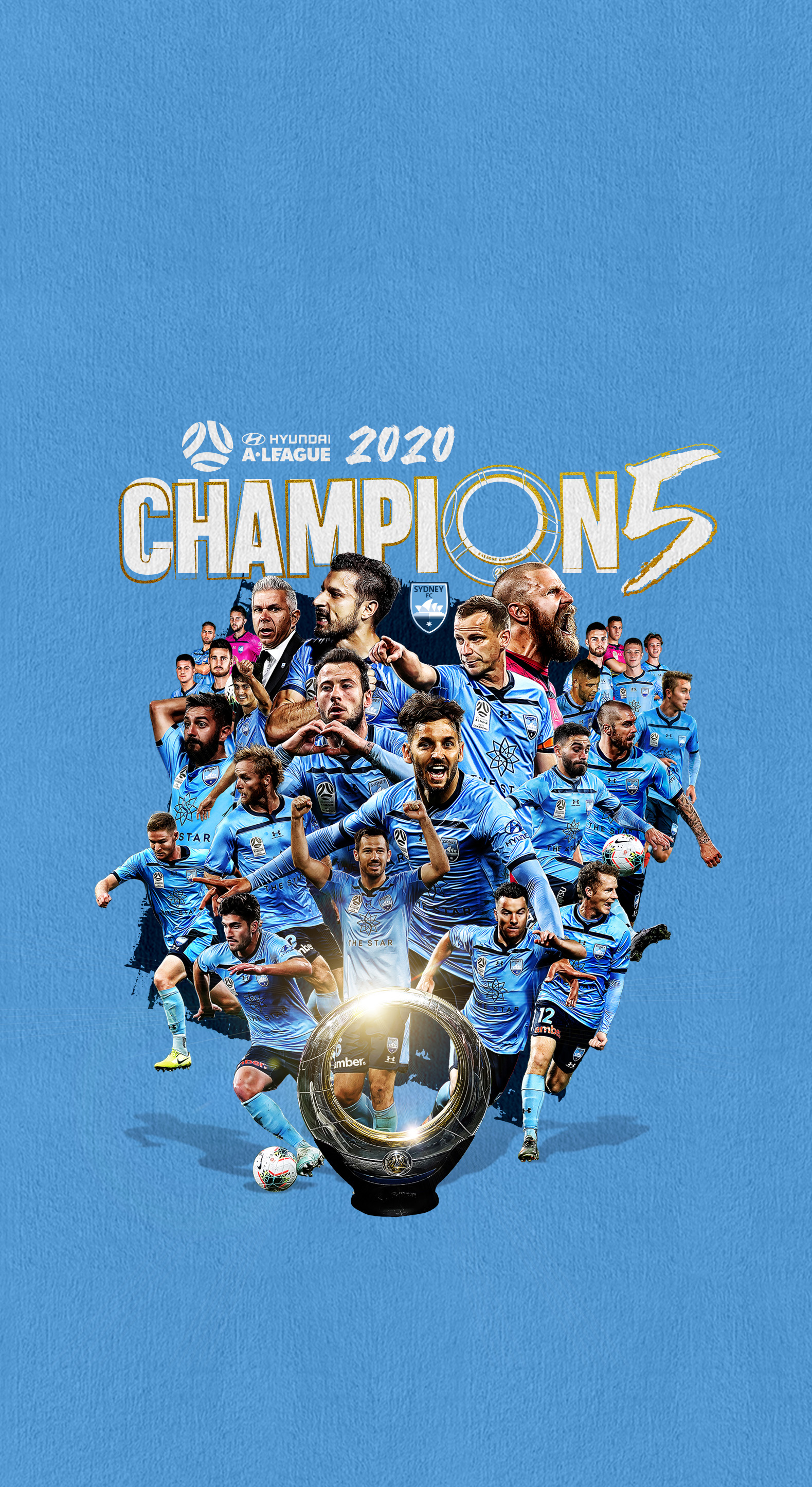 1580x2890 Sydney FC Champions Wallpaper, Phone