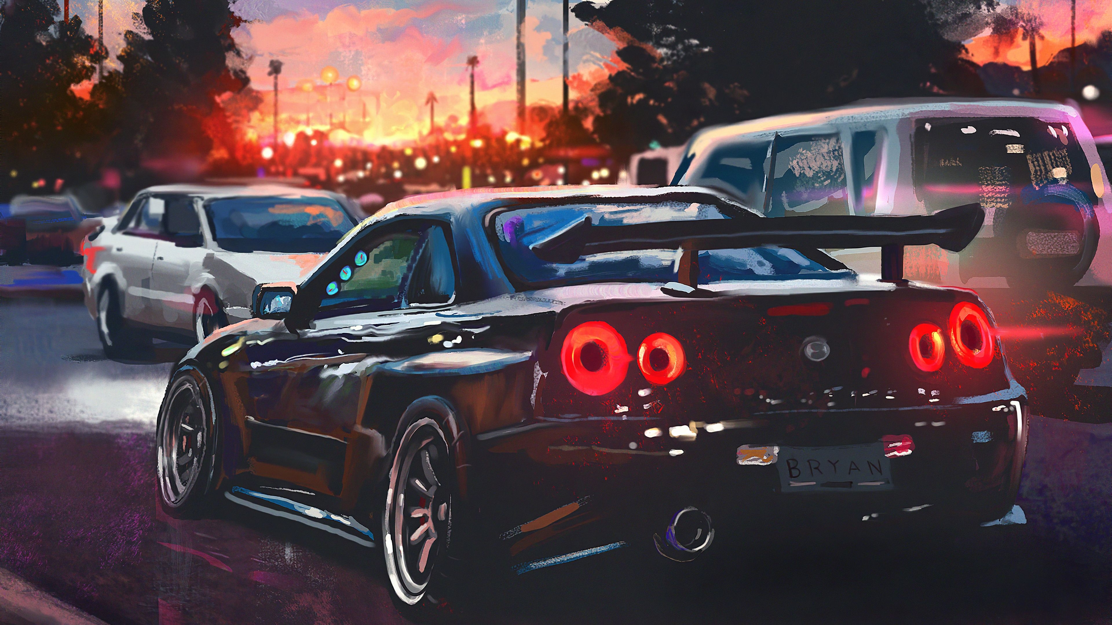 3840x2160 Nissan Skyline Painting Art 4k, Desktop