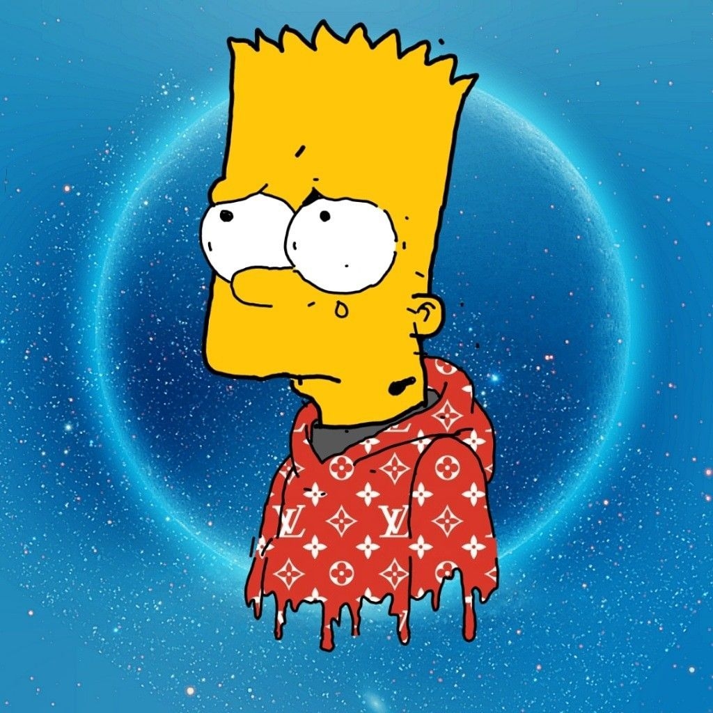 1030x1030 Bart Simpson Supreme x Louis Vuitton Drip. Bart simpson art, Simpsons drawings, Supreme iphone wallpaper, Phone