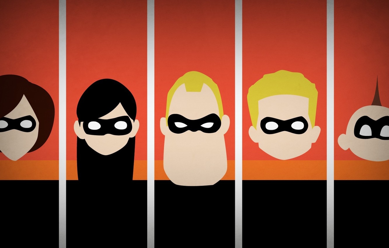 1340x850 Wallpaper minimalism, Disney Company, blo0p, The Incredibles, the incredibles image for desktop, section минимализм, Desktop