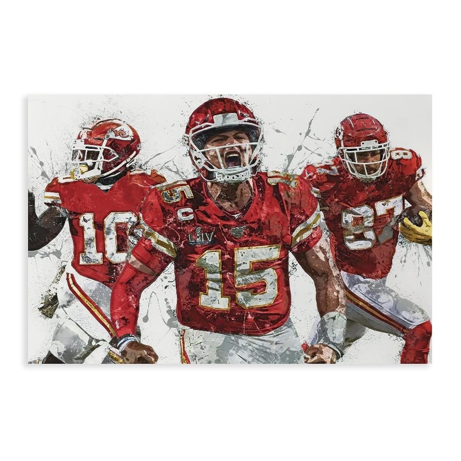 1600x1600 Patrick Mahomes, Tyreek Hill, Travis Kelce Poster Art Canvas Wall Art Decor Paintings Picture for Home Living Room Decoration Unframe:12x18inch(30x45cm): Posters & Prints, Phone