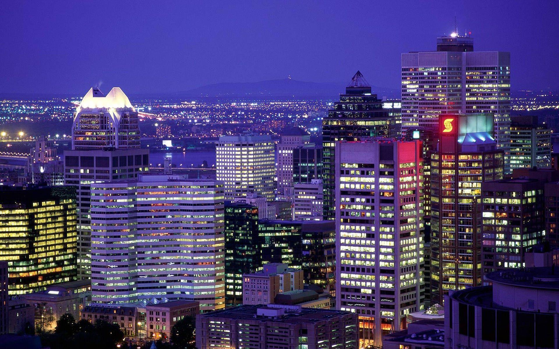 1920x1200 City Lights of Montreal Quebec Canada city wallpaper, Desktop