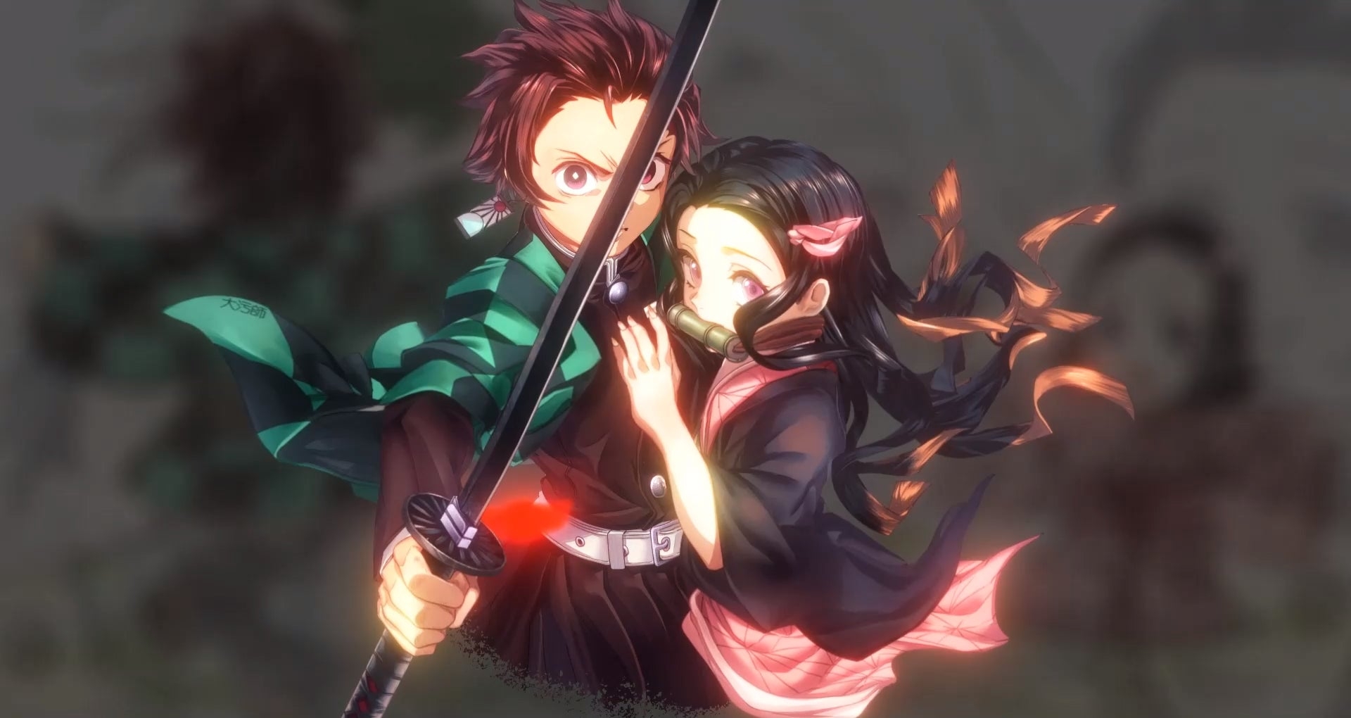 1920x1020 Nezuko and Tanjiro animated wallpaper: animegifs, Desktop