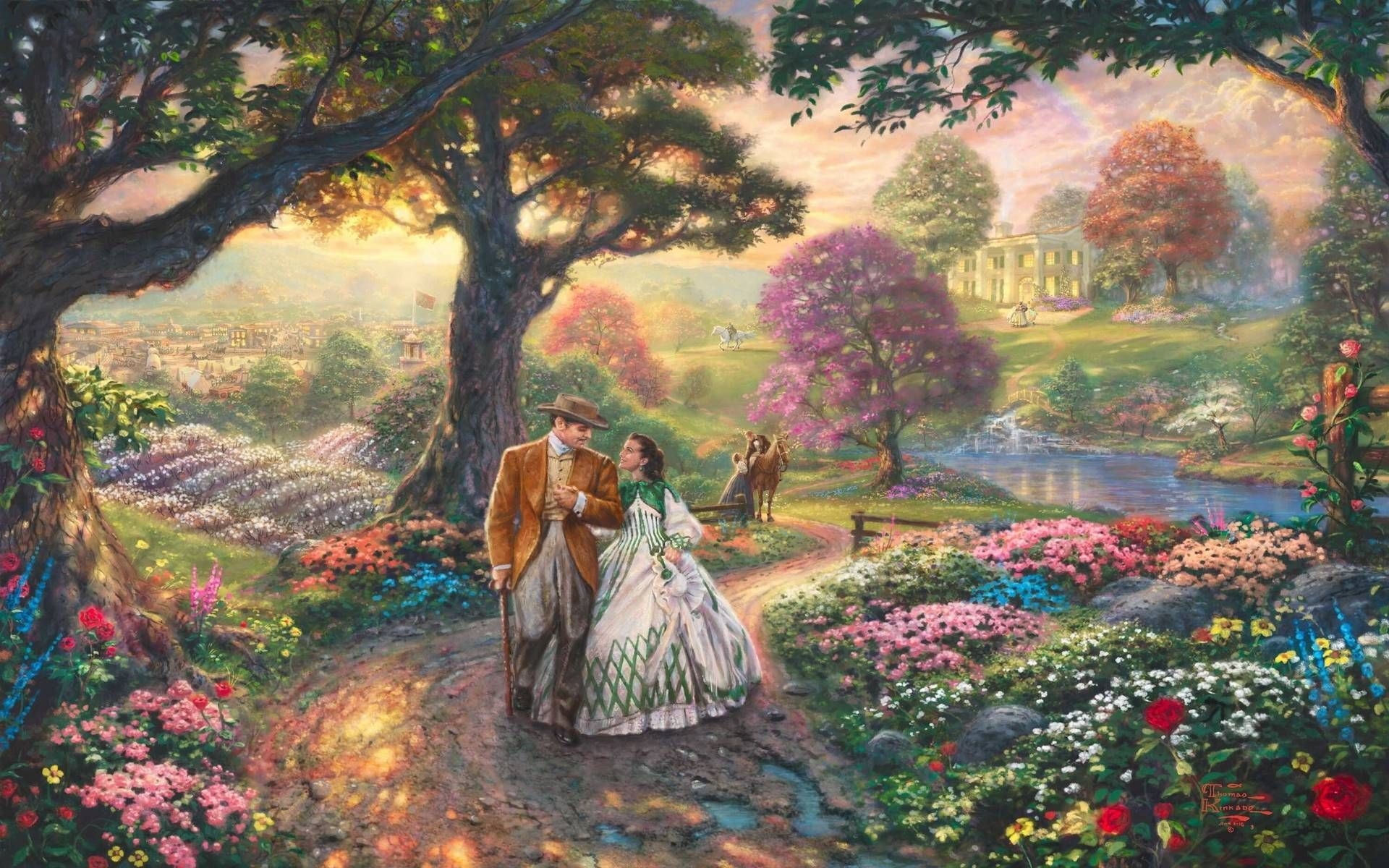 1920x1200 Thomas Kinkade Disney Wallpaper Free Thomas Kinkade Disney Background, Desktop