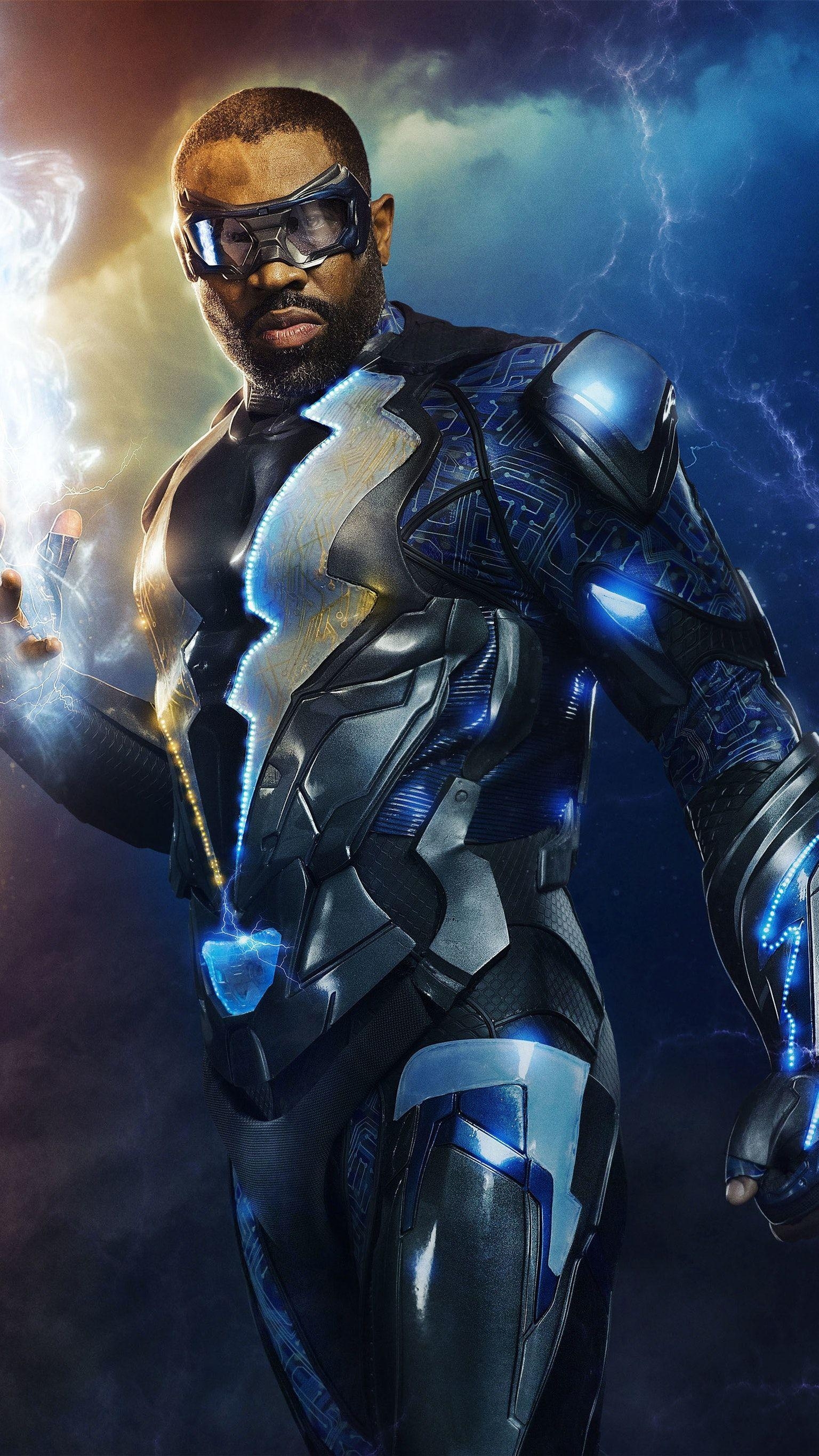 1540x2740 Black Lightning Phone Wallpaper, Phone