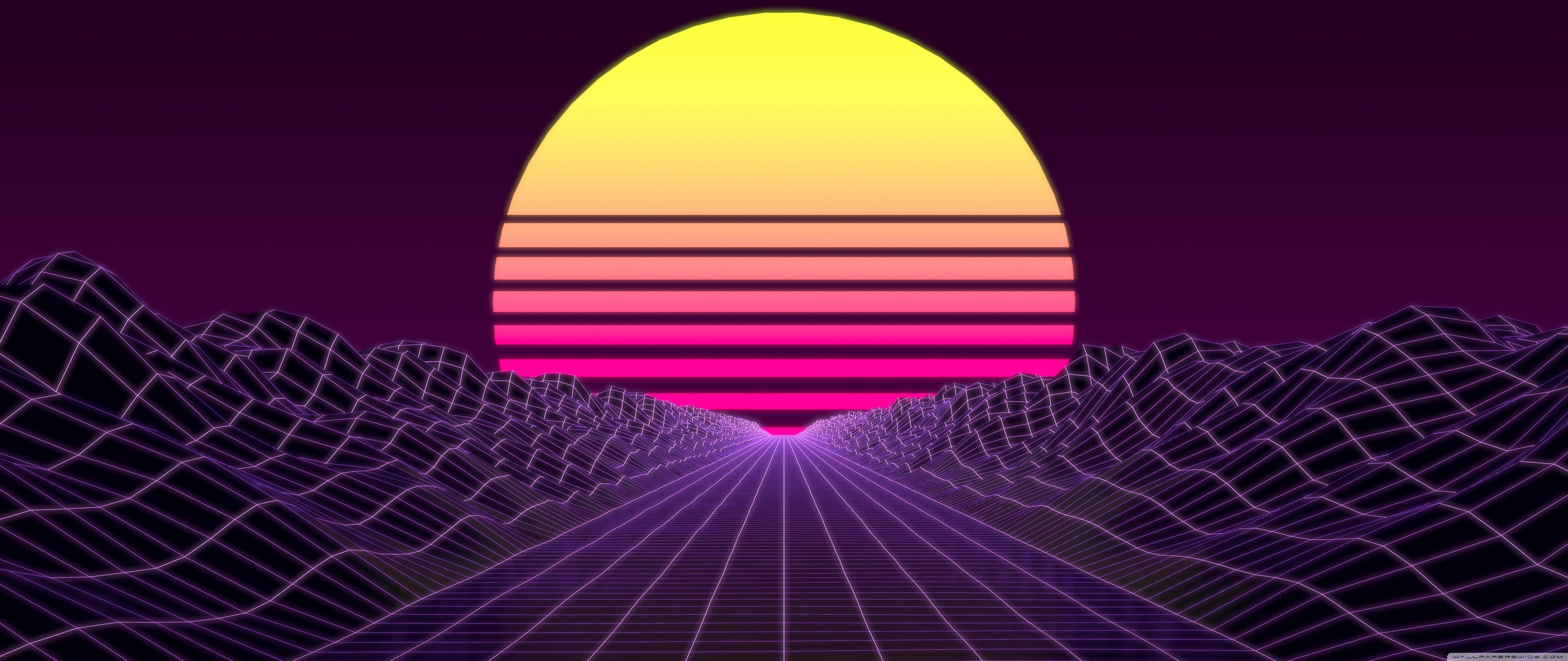 5120x2160 Synthwave Wallpaper Free Synthwave Background, Dual Screen