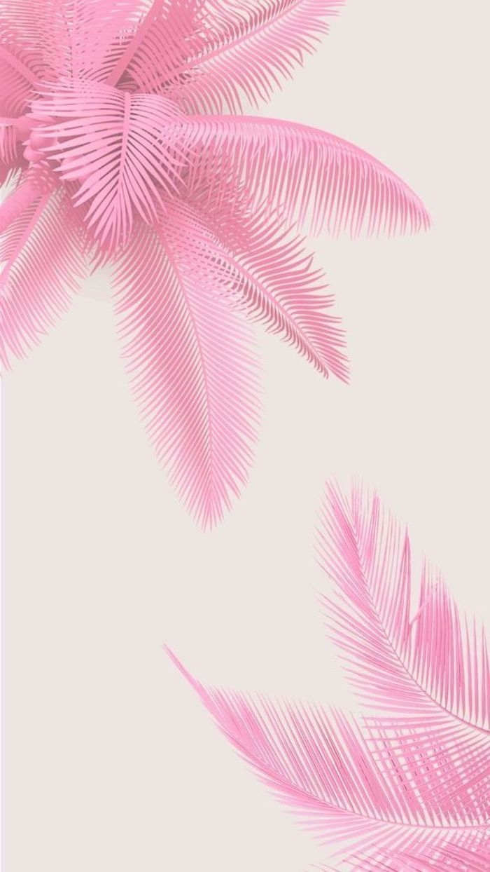 700x1250 Pink Background Pink Palm Leaves Drawing Aesthetic Iphone Wallpaper. Pink Wallpaper Iphone, Cute Wallpaper, Tree Wallpaper Iphone, Phone